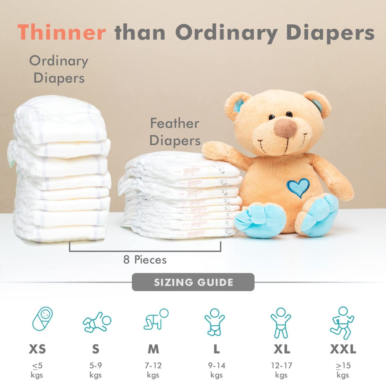 R For Rabbit Feather Diaper Pant Kids | White | S (5 - 9 kg)
