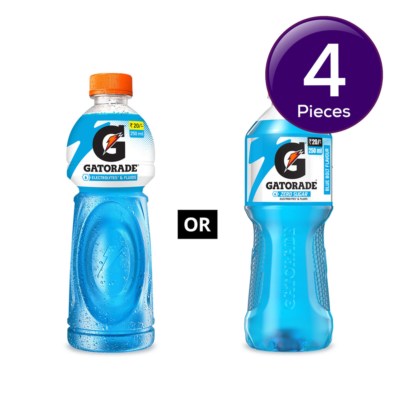 Gatorade Blue Bolt Zero Sugar Pet 250 ml Combo