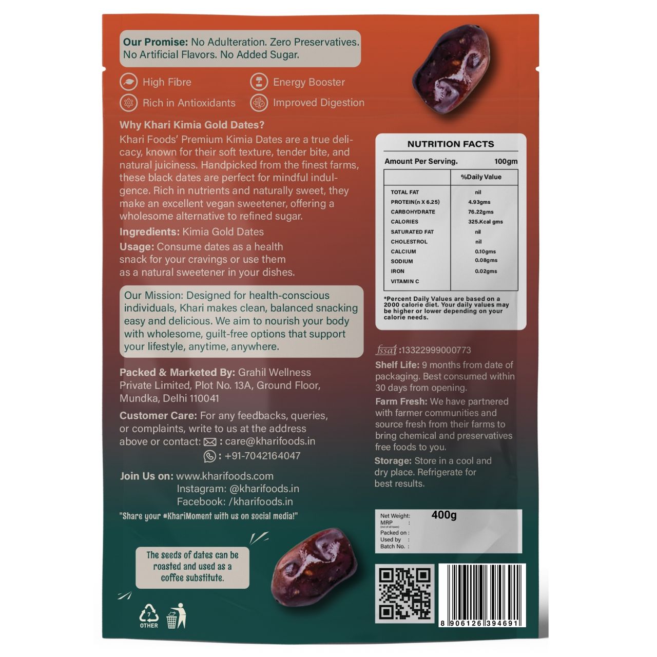 Khari Foods Kimia Gold Dates / Khajur