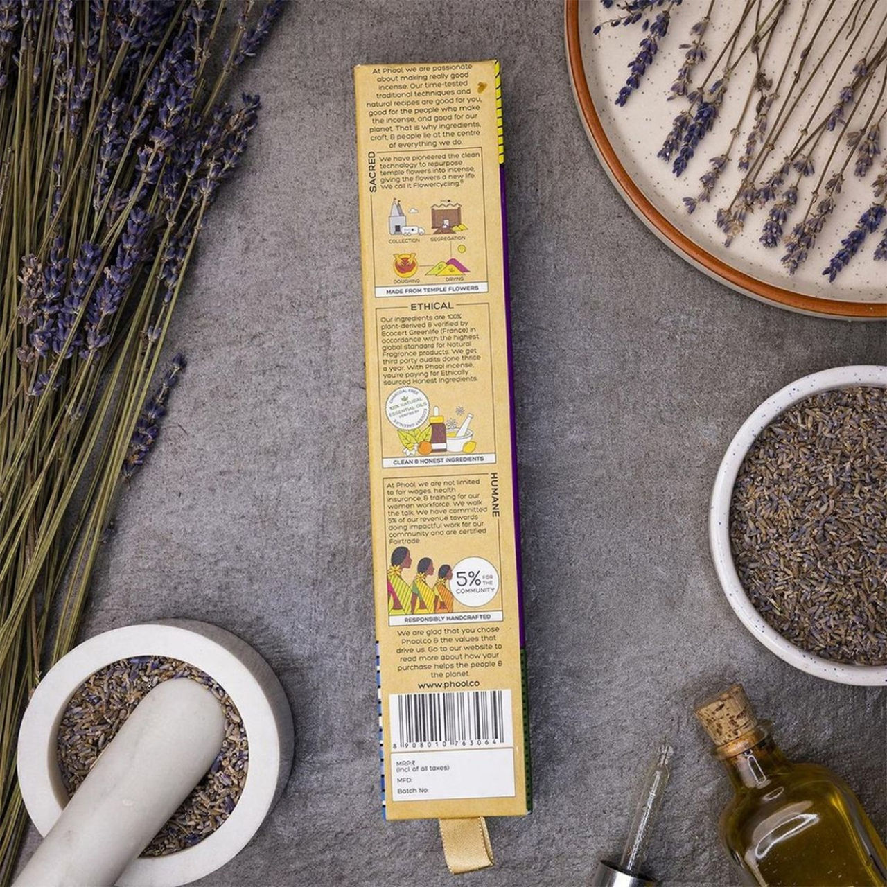 Phool Lavender Agarbatti 100% Natural Certified Incense Sticks