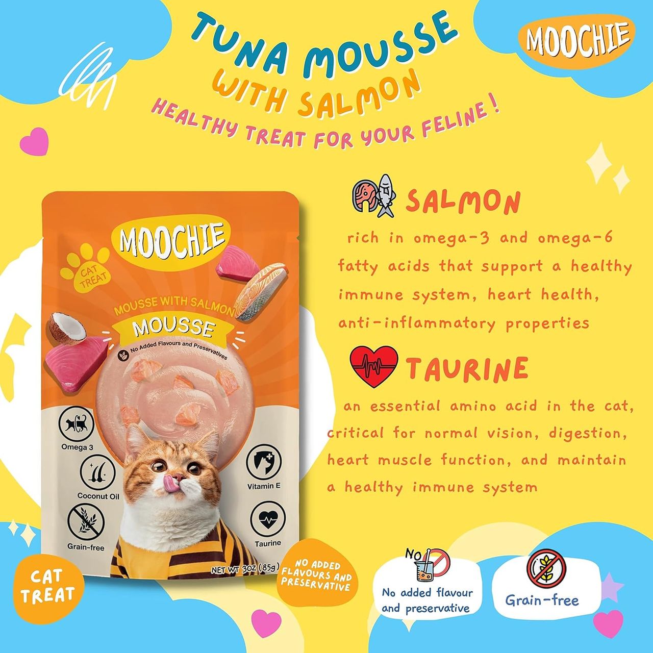 Moochie Cat Wet Food - Mousse With Salmon
