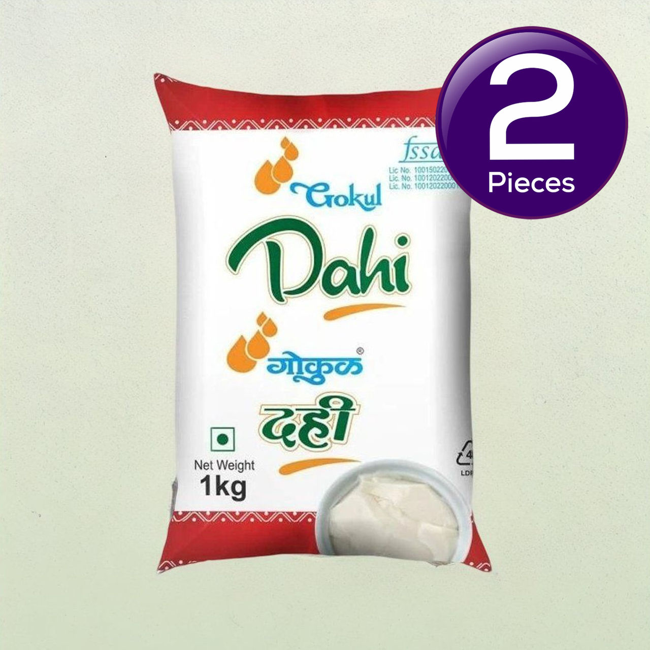 Gokul Dahi Pouch 1 kg Combo