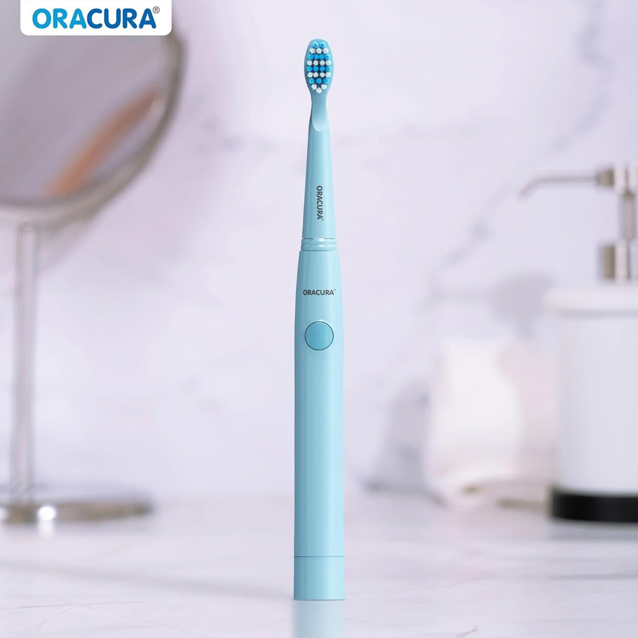 Oracura Sb100 Sonic Lite Battery Operated Electric Toothbrush Blue