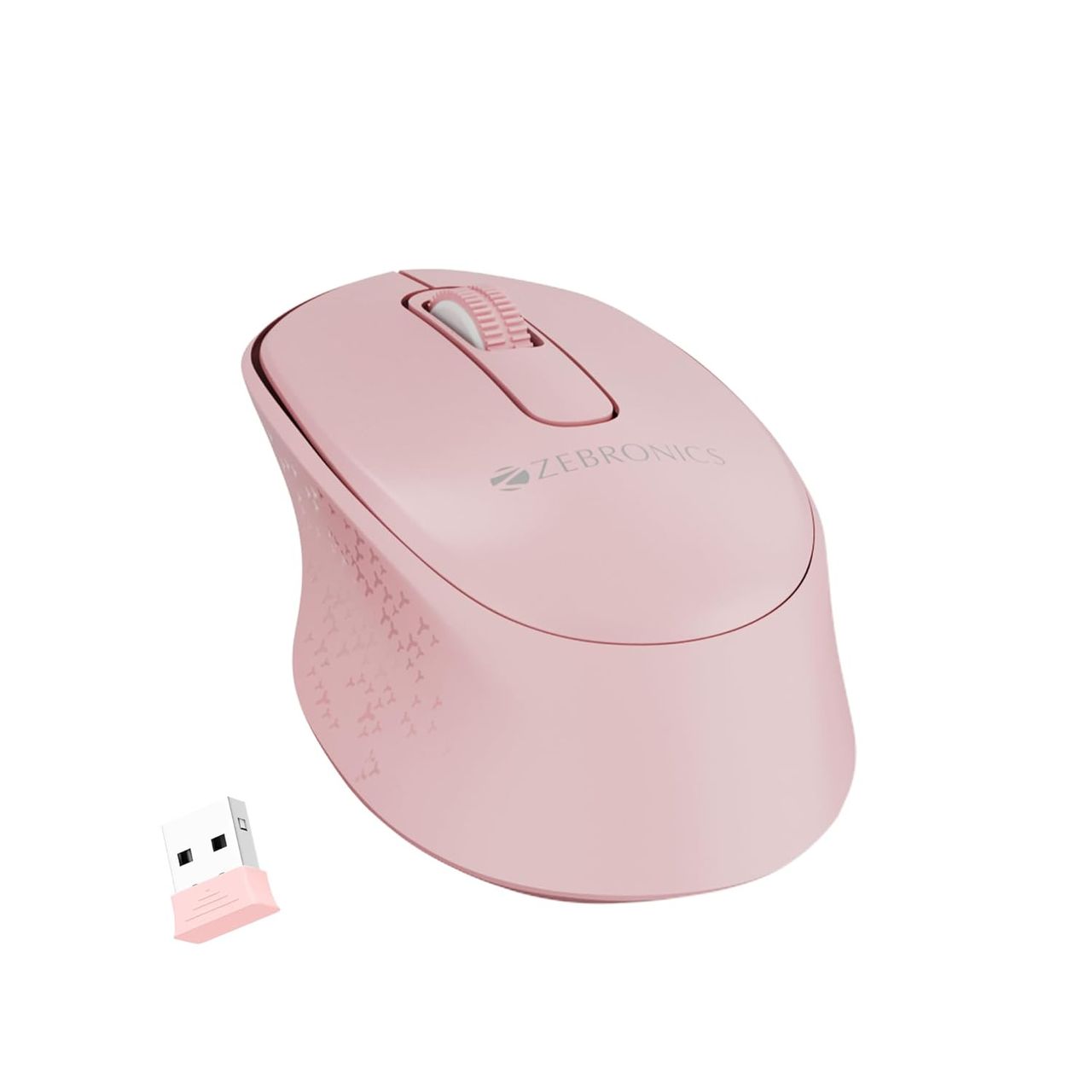 Zebronics Companion 201 2.4ghz Wireless Keyboard and Mouse Combo | 83 Keys | Ai Assist Key | Pink