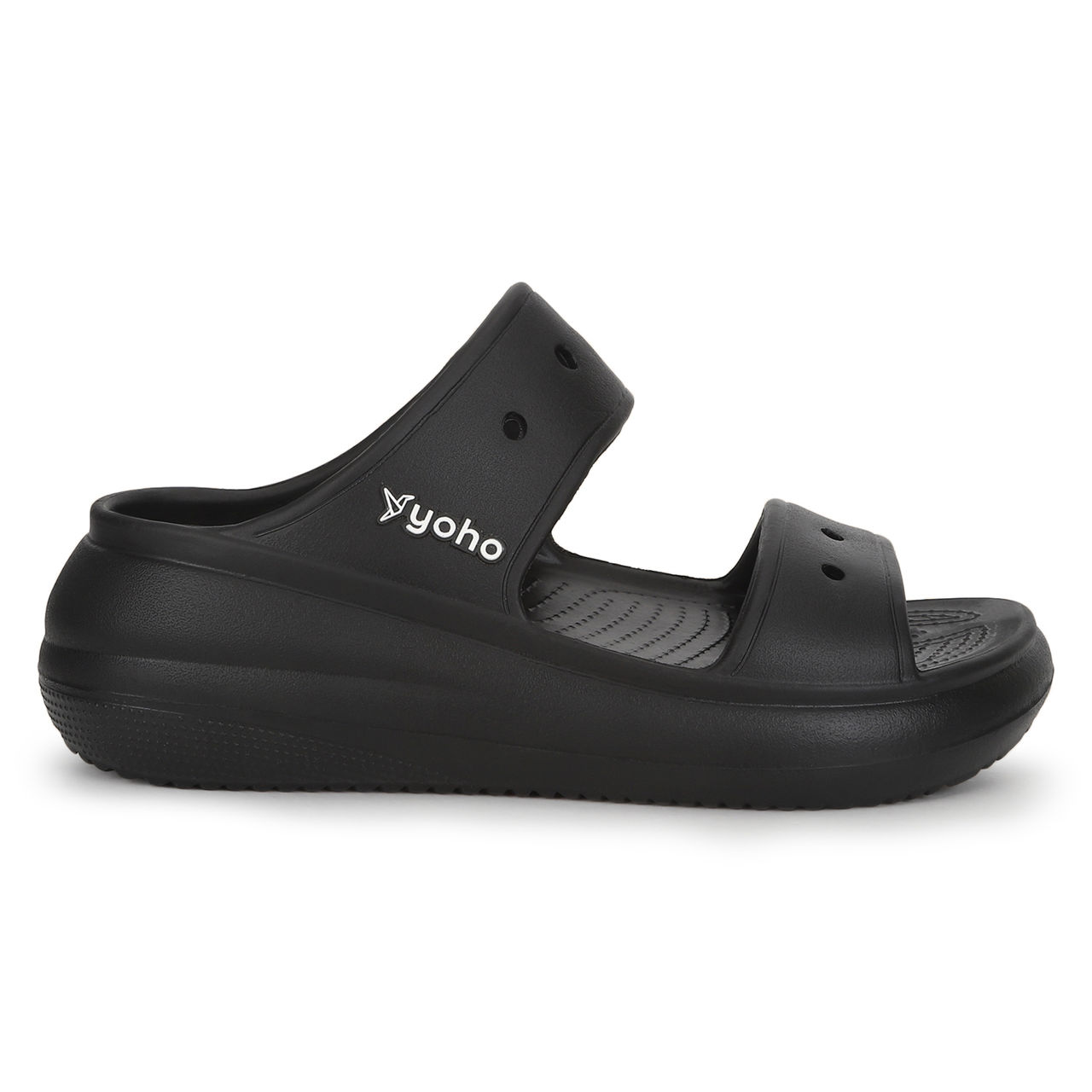 Yoho Women Double Strap Clog Classic Black - UK7