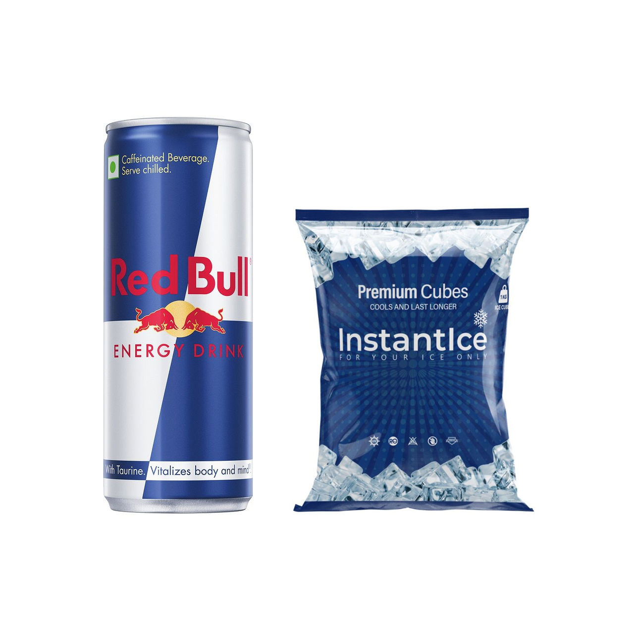 Red Bull Energy Drink(1l) & Instant Ice Cubes(1kg) Combo