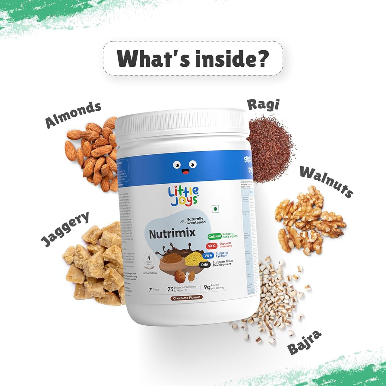 Little Joys Chocolate Drink Mix with Ragi and Bajra | For 7 - 12 years Kids