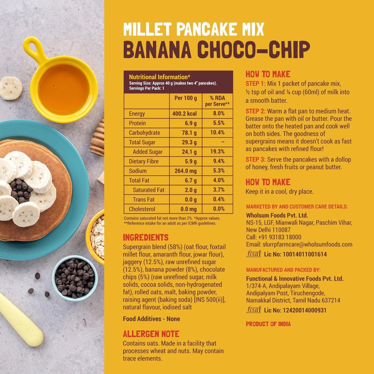 Mille Slurrp Farm Trial Pack Pancake Mix Combo | Packet