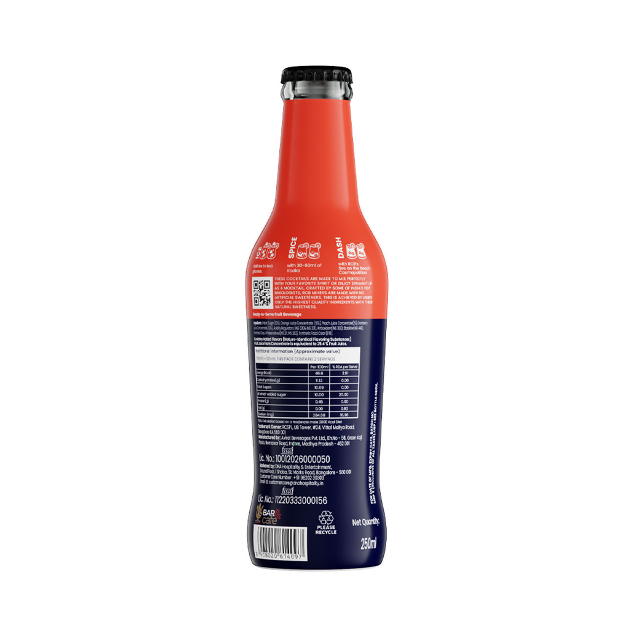 Dash Of Rcb Cranberry, Orange and Peach Cocktail Mixer