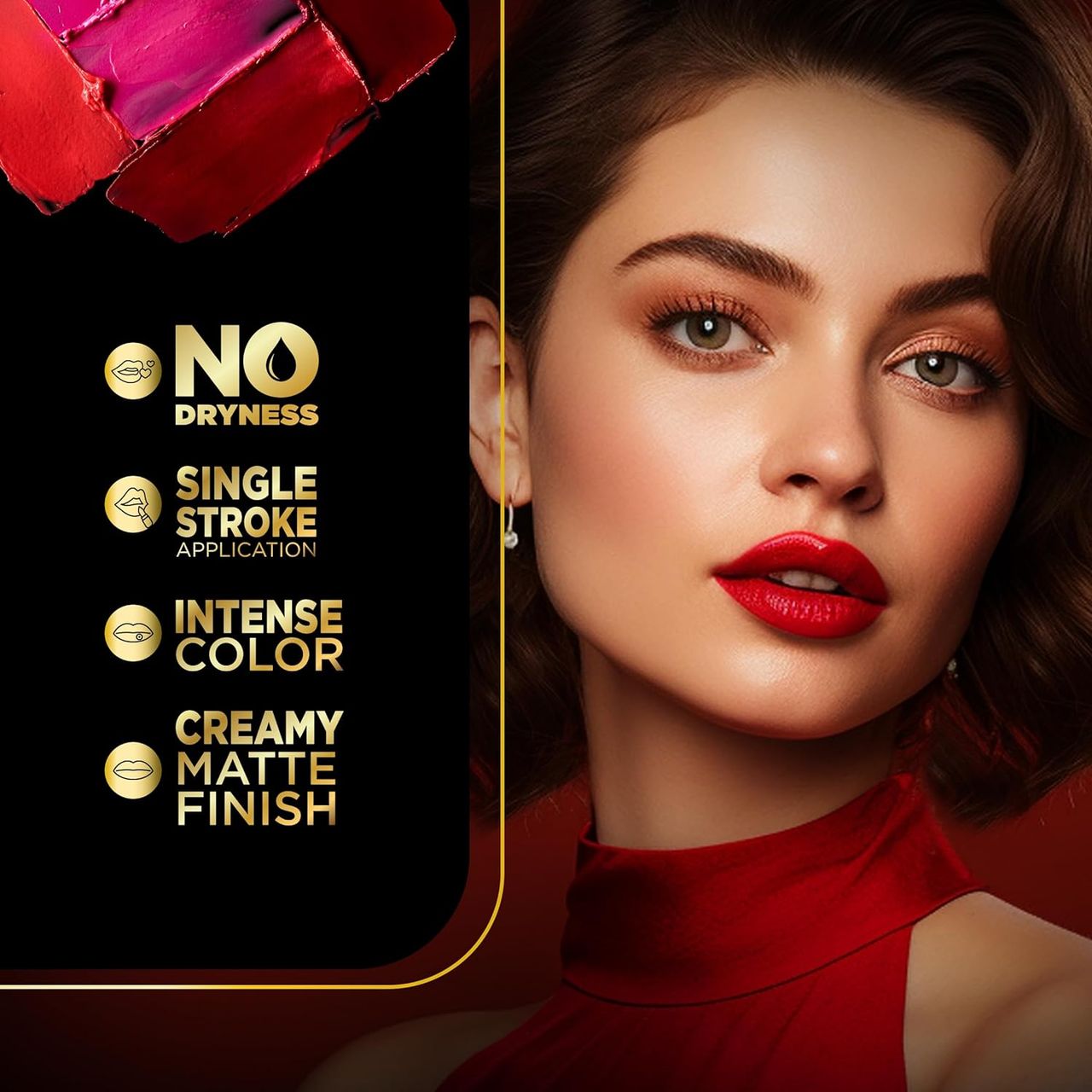 Faces Canada Comfy Matte Creme Lipstick - Go For It 02, 8HR Long Stay | Intense Color