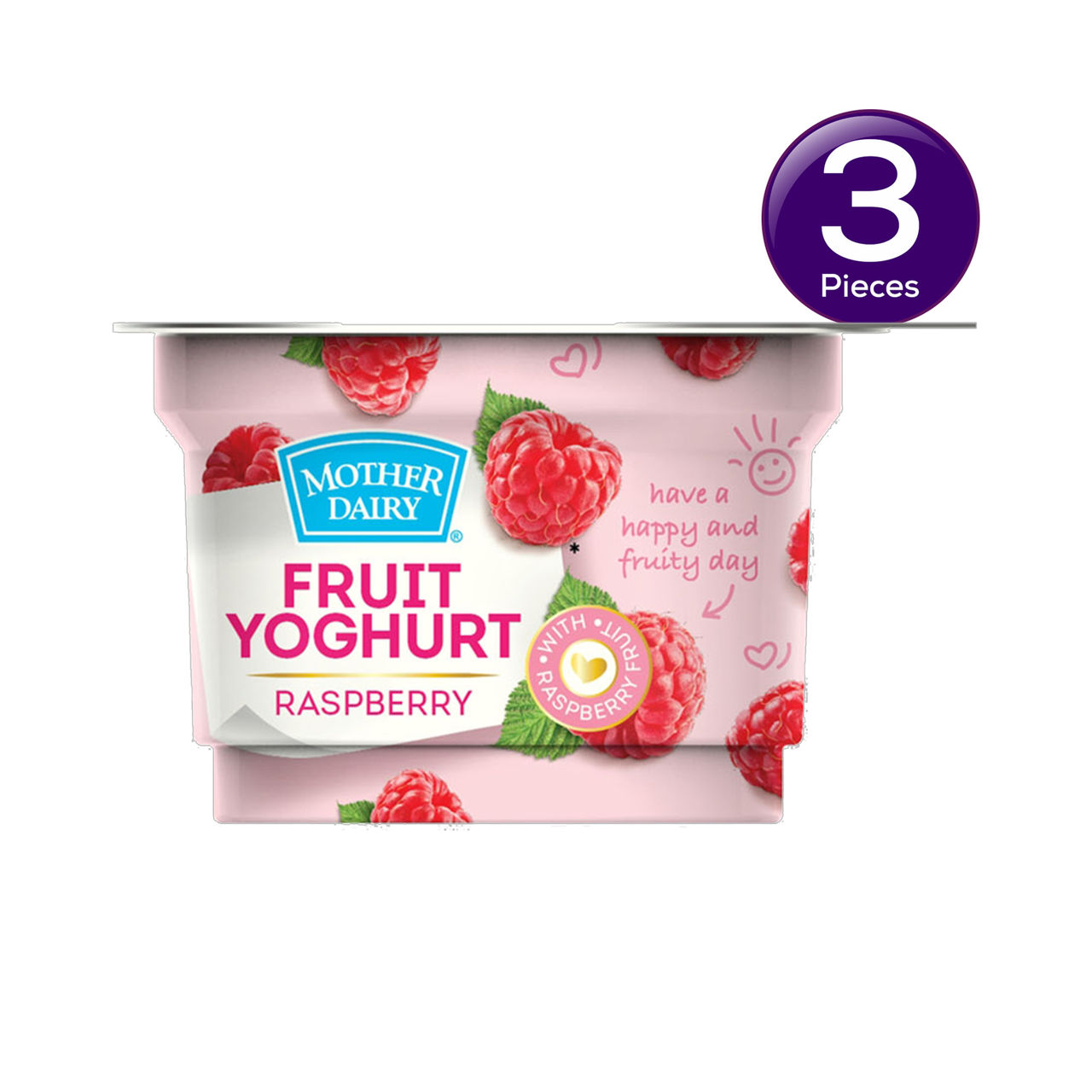 Mother Dairy Yoghurt- Raspberry 100 g Combo