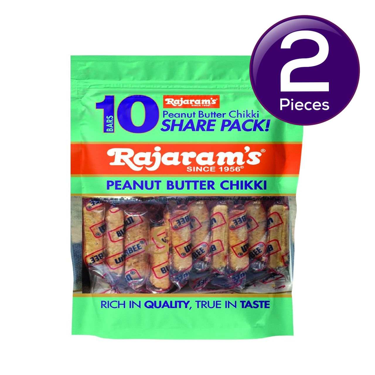 Rajaram's Peanut Butter Chikki | Share Pack of 10 180 g Combo