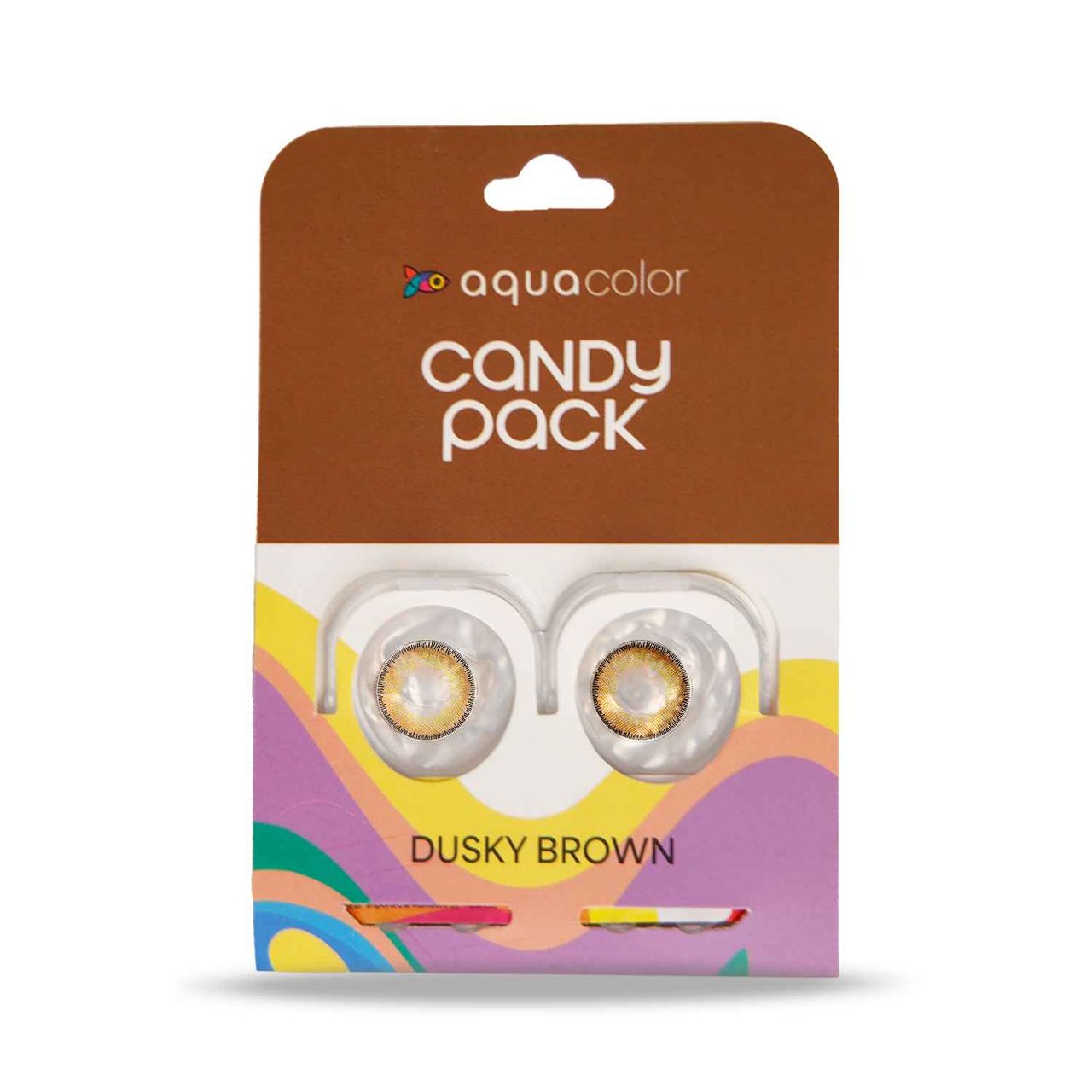 Aqualens Contact Lenses Aquacolor Dusky Brown Candy Pack Zero Power Colored Lenses (2 Lens/Box)