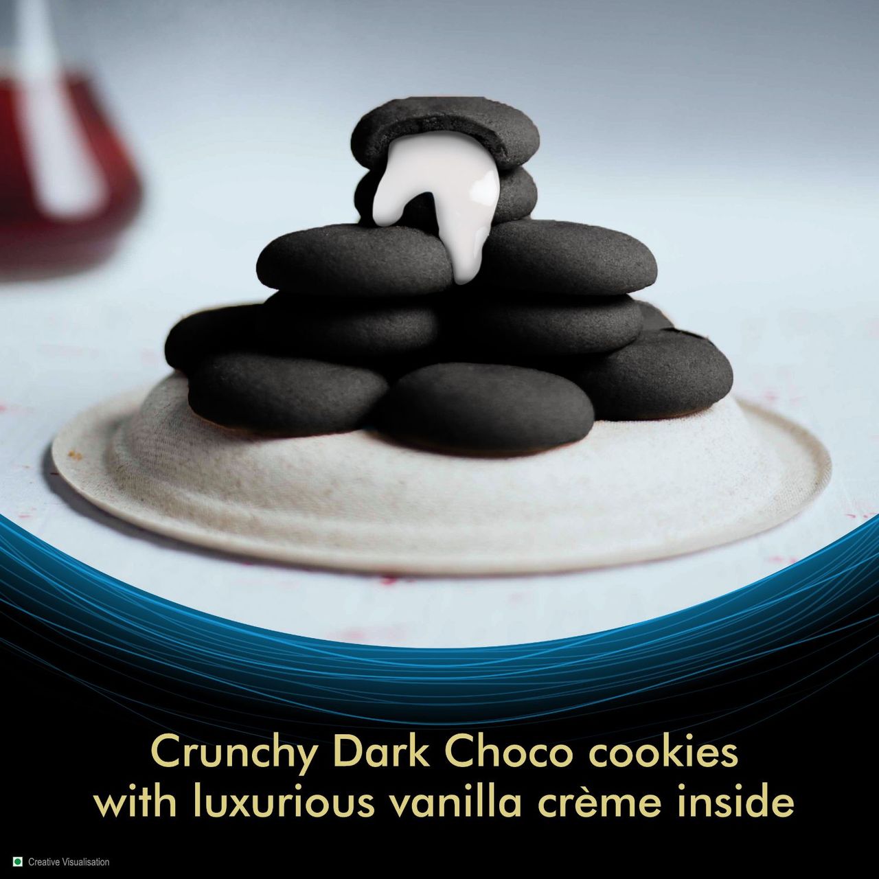 Sunfeast Dark Fantasy Crunchy Choco Cookies with Vanilla Fills Centre Fills | Artificial Flavour-free