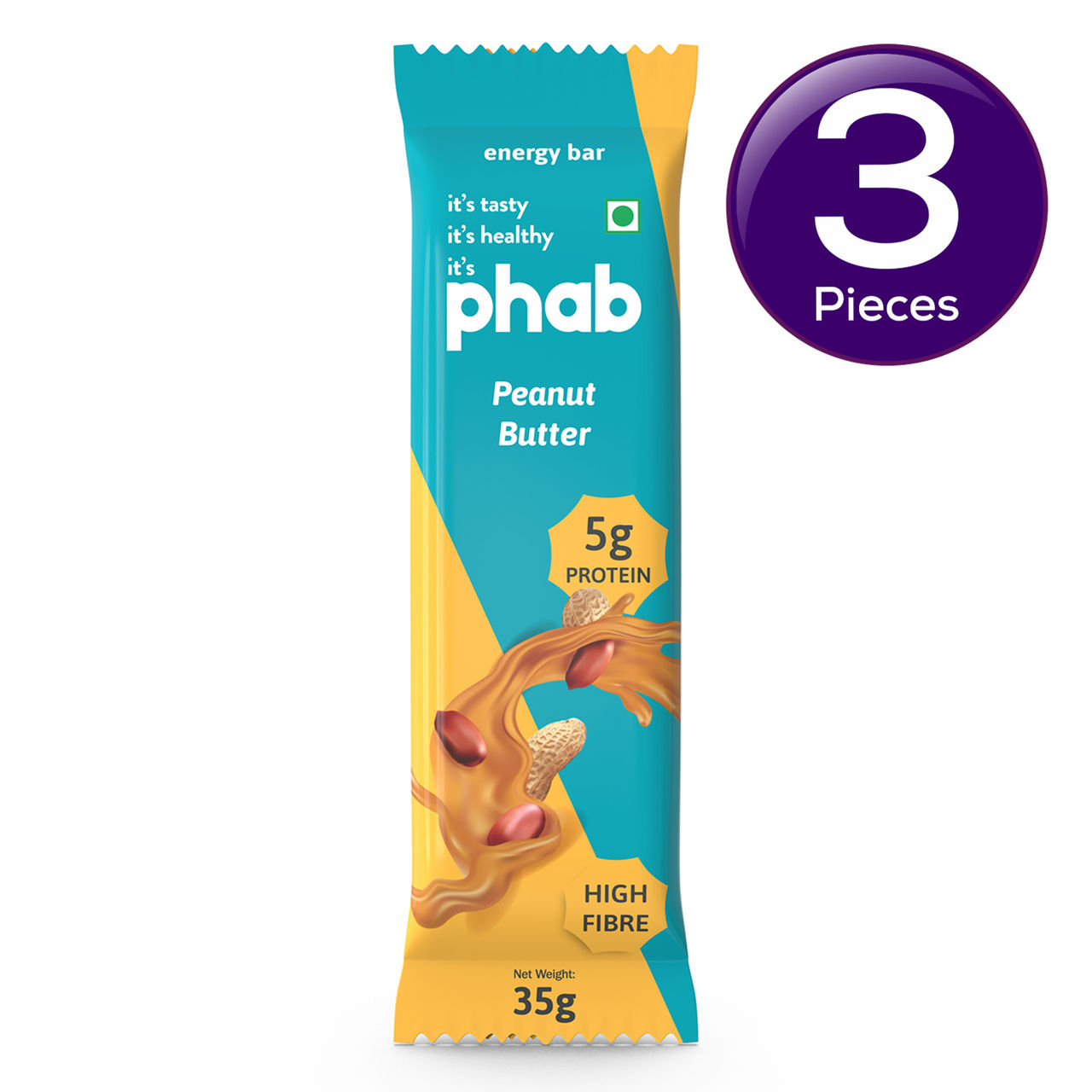 Phab Protein Energy Bar Peanut Butter 35 g Combo