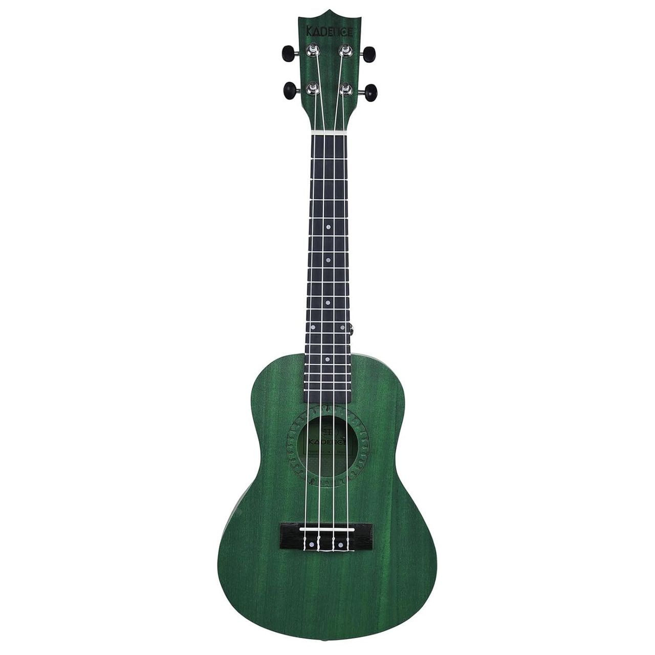 Kadence Concert Ukulele 23 Inch - Fluorocarbon Strings | Matte Finish | Strap & Bag | Green