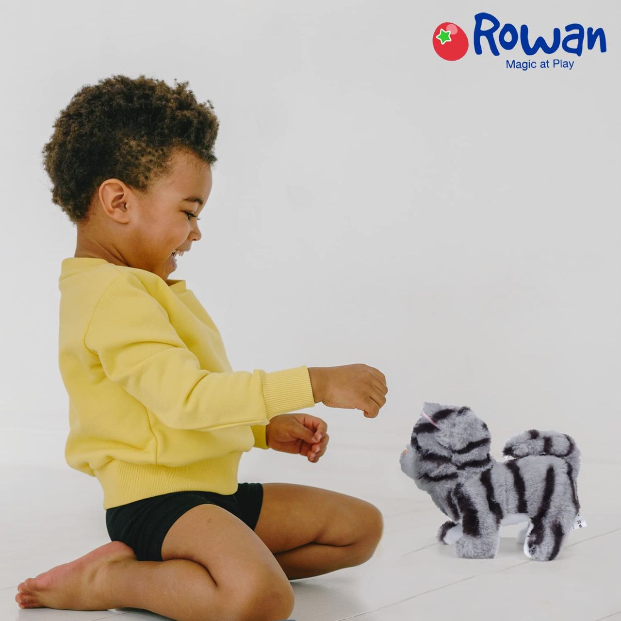 Hamley's Rowan Zoe Walking Cat Walks, Meows, Wags Its Tail, Fun & Interactive Soft Toy For Kids