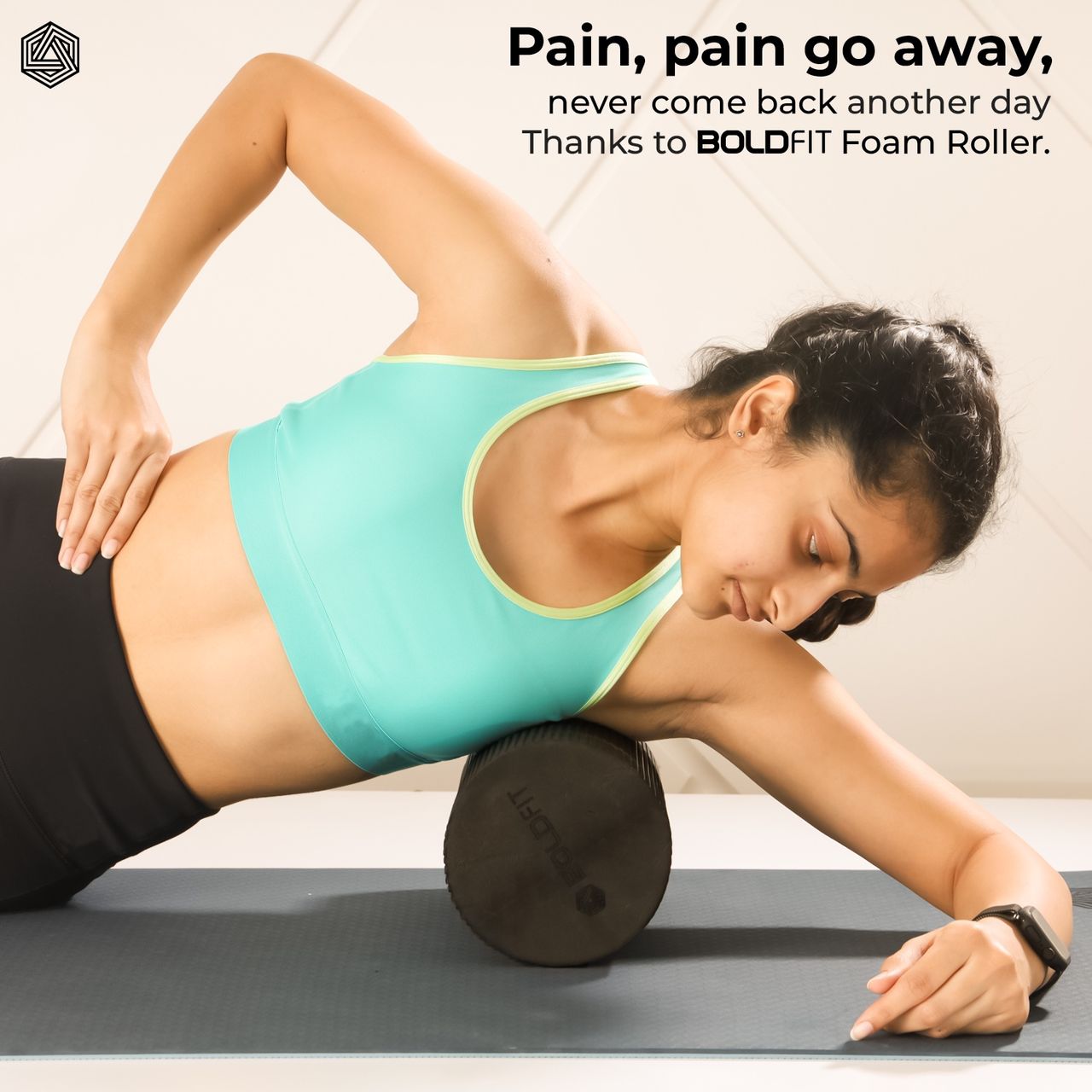 Boldfit Foam Roller For Deep Tissue Massage High Density Foam 45 Cm Plus