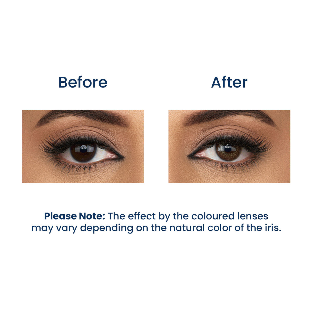 Aqualens Contact Lenses Aquacolor Dusky Brown Candy Pack Zero Power Colored Lenses (2 Lens/Box)