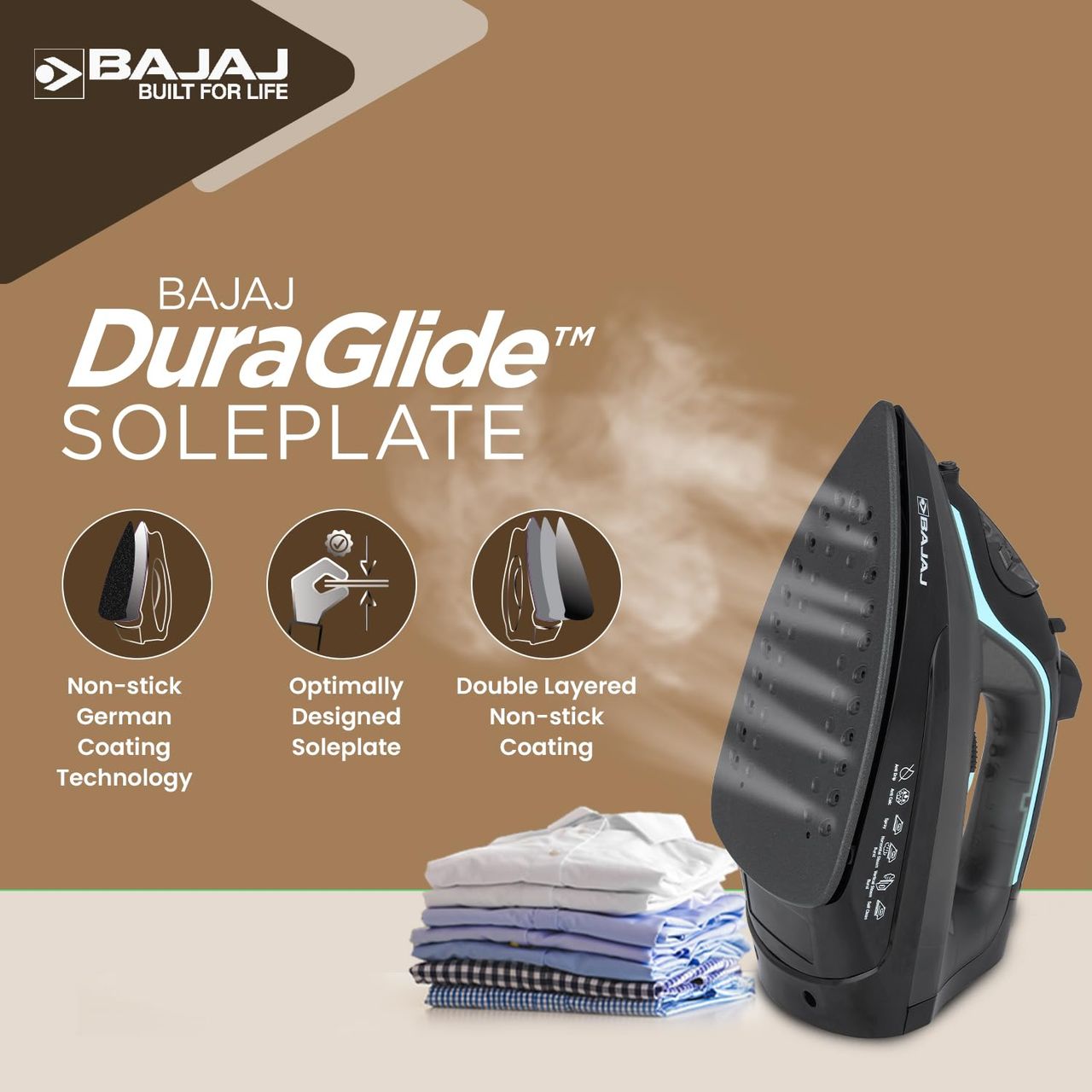 Bajaj MX 45 Steam Iron (16A Plug)