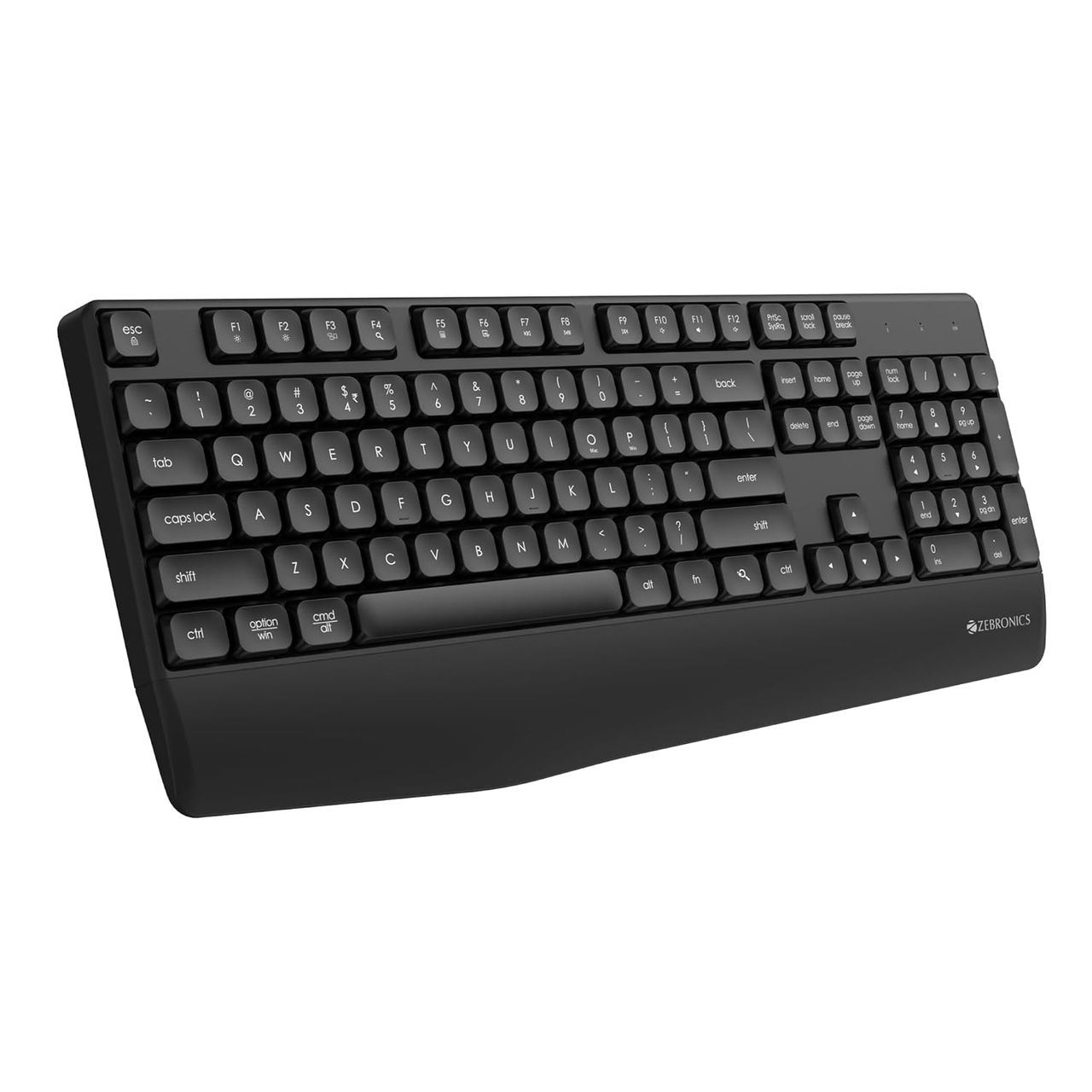 Zebronics Companion 202 Wireless Keyboard & Mouse Combo | Copilot Ai Key | 4 Button Mouse | Black