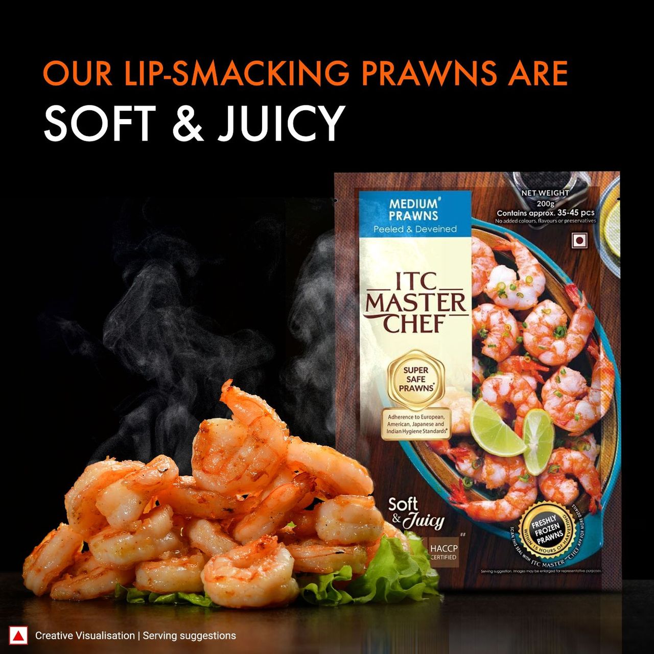 ITC Master Chef Medium Prawns Peeled & Deveined 200 g Combo