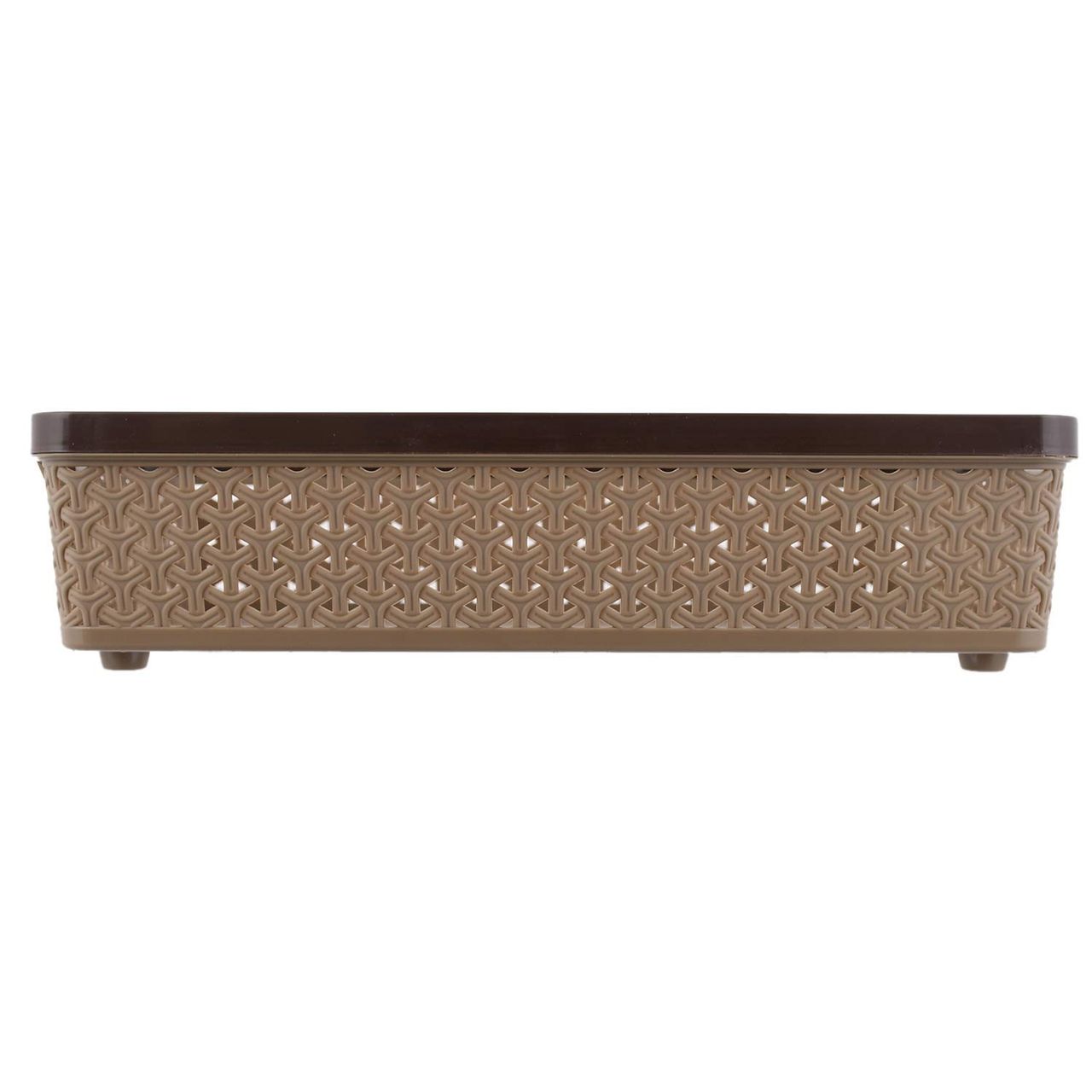 Kuber Industries (Pack of 3) A4 Office Paper Tray for Stationery Office Storage Organizer (Brown)