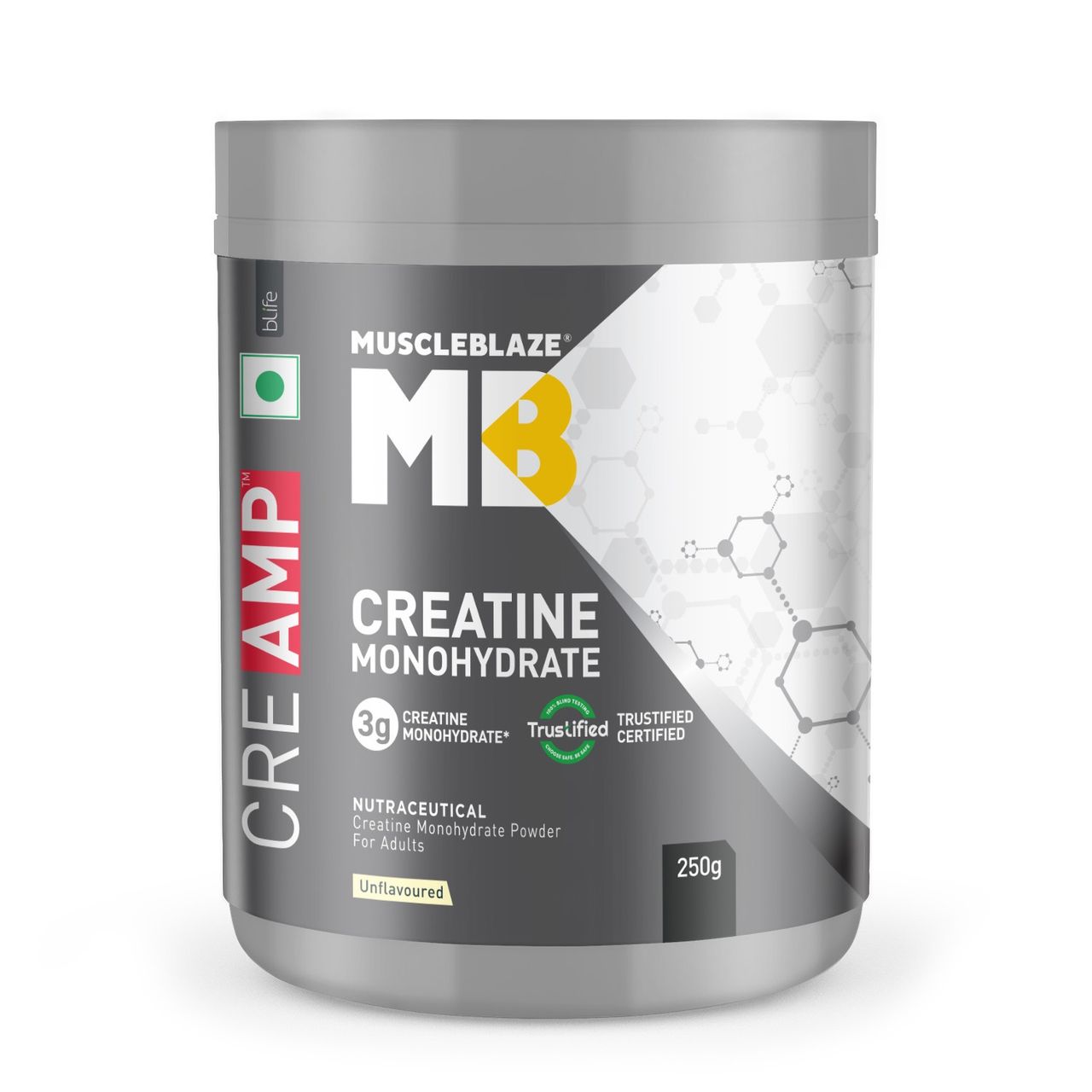 Muscleblaze Creatine Monohydrate Creamp With Creabsorb (Unflavoured, 80 Servings) 250 g Combo