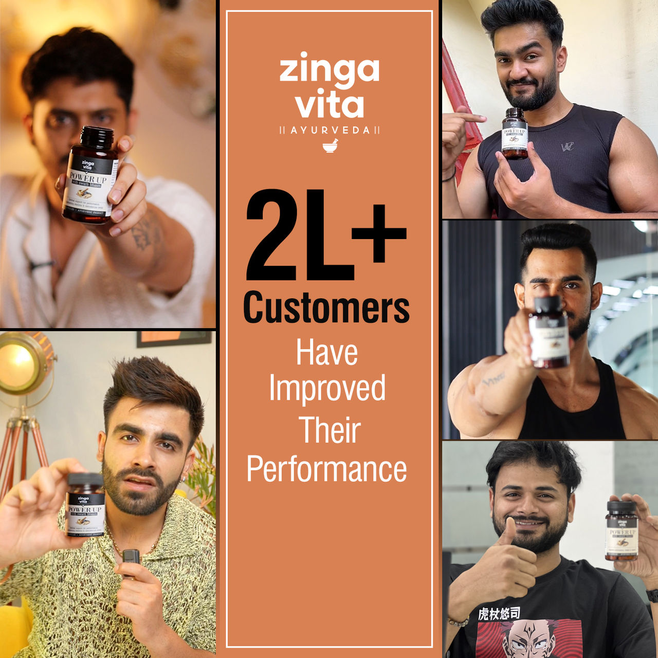 Zingavita Ashwagandha + Shilajit Gold Power Up | Testosterone Booster for Men