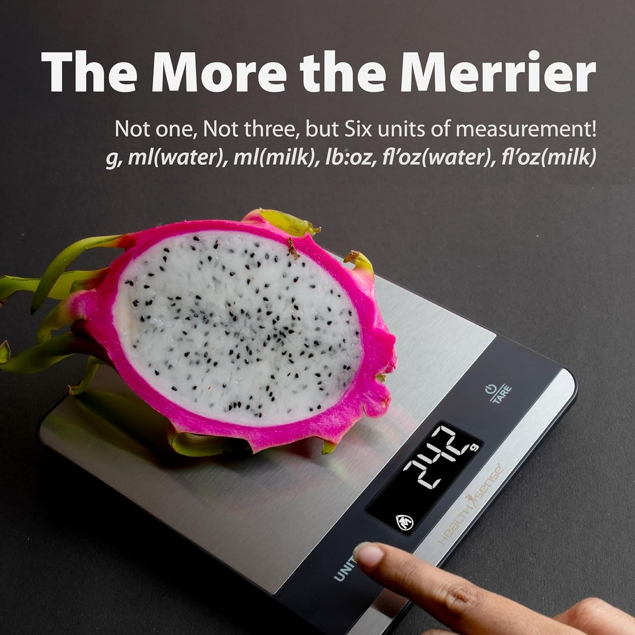 Healthsense Weight Machine For Kitchen,Touch Button, Tare Function ,1 Year Warranty Chef-Mate Ks 50