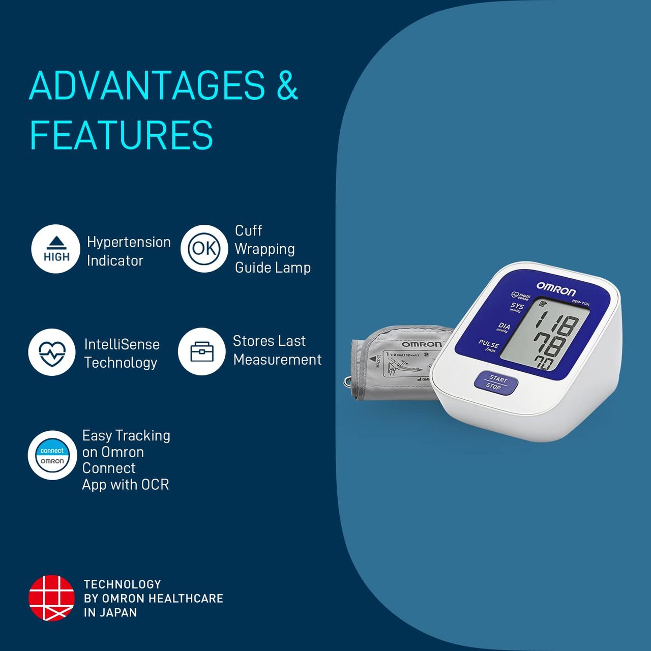 Omron Automatic Blood Pressure Monitor (Hem-7124)