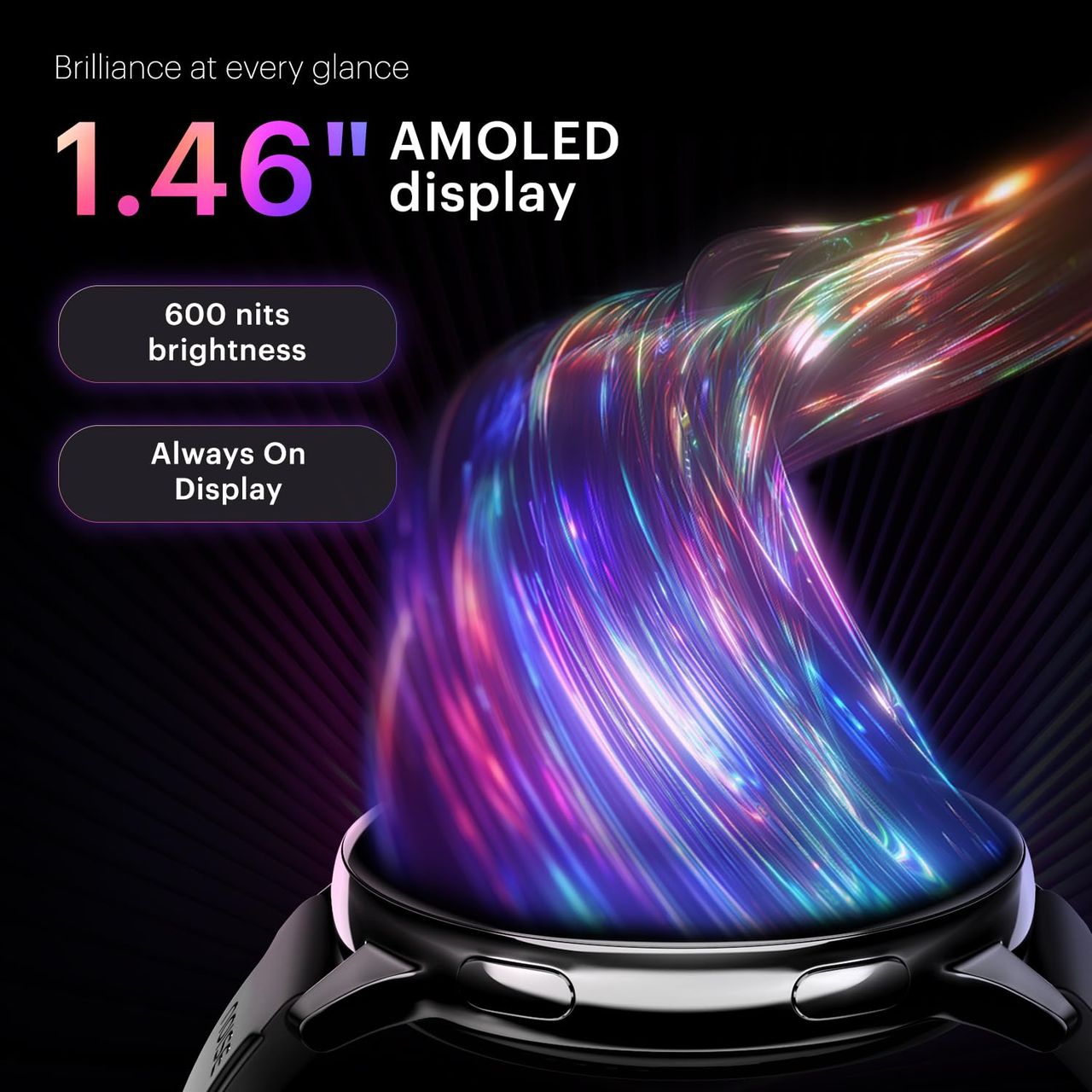 Noise Vortex Plus Smartwatch with Bluetooth Calling | 1.46" Display - Black Link