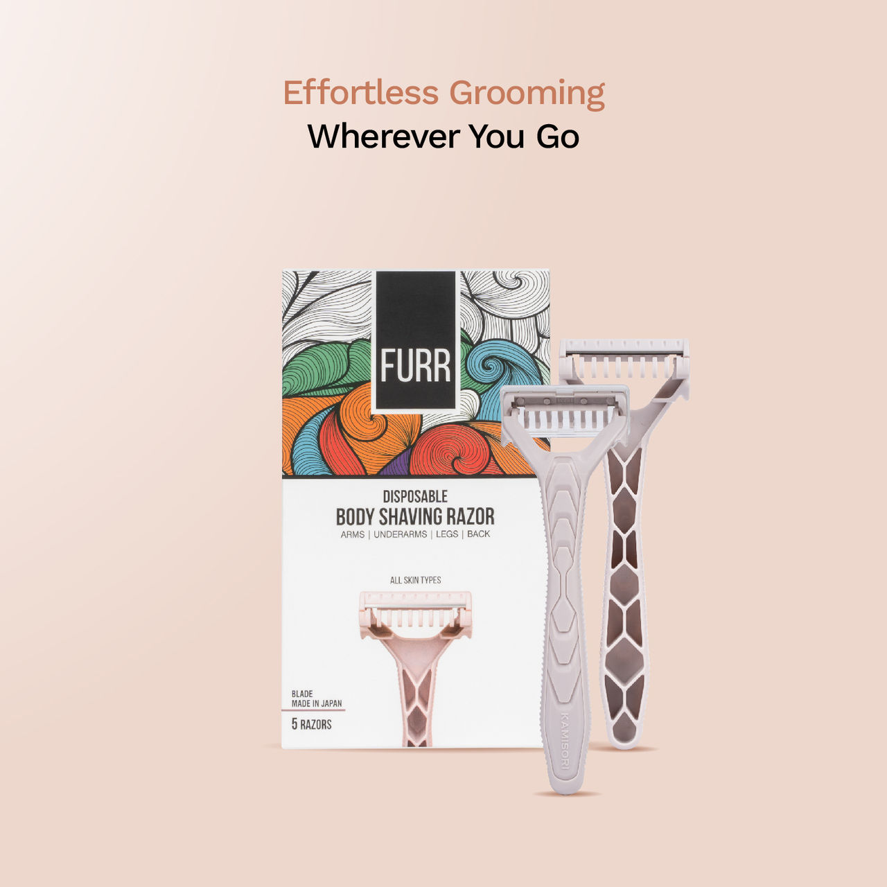 FURR By Pee Safe Disposable Body Razor | Safe & Smooth Shaving for Sensitive Skin