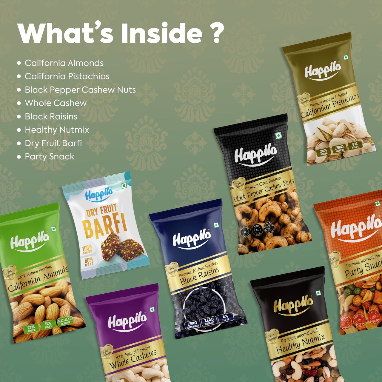 Happilo Dry Fruit Celebration Gift Box Robin