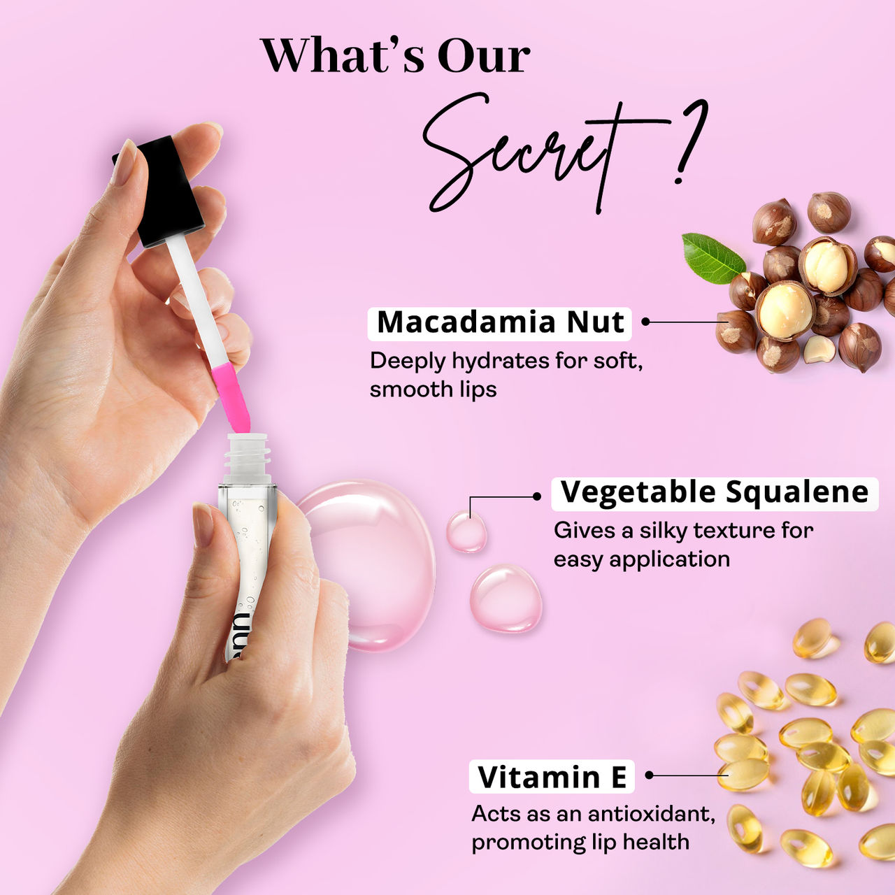 ENN Beauty pH Lip Gloss, Non Sticky Color Changing Lip Oil with Squalene