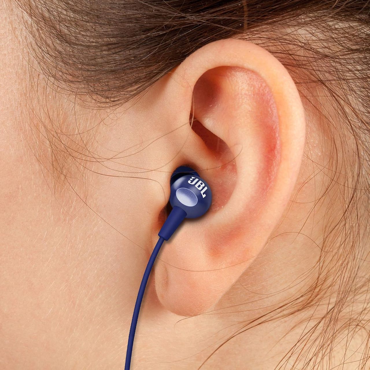 JBL C200Si, Premium In Ear Wired Earphones With Mic ,One Button Multi-Function Remote | Blue