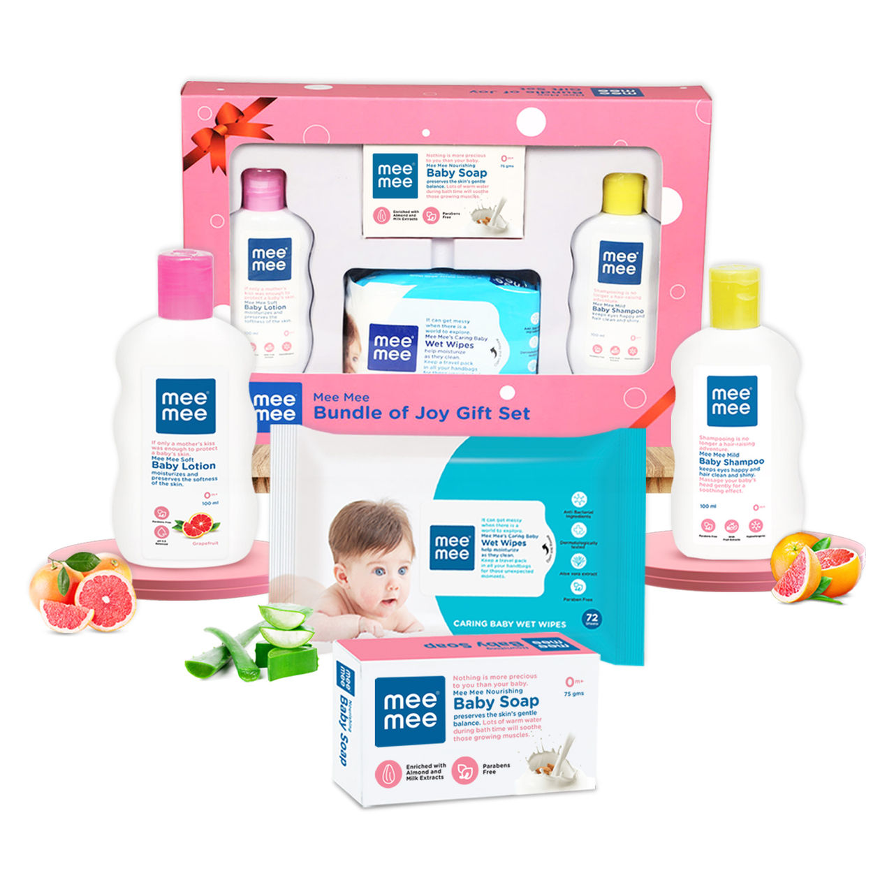 Mee Mee Cartoon Baby Care Gift Set For Babies | Multicolour | 0 - 3 years