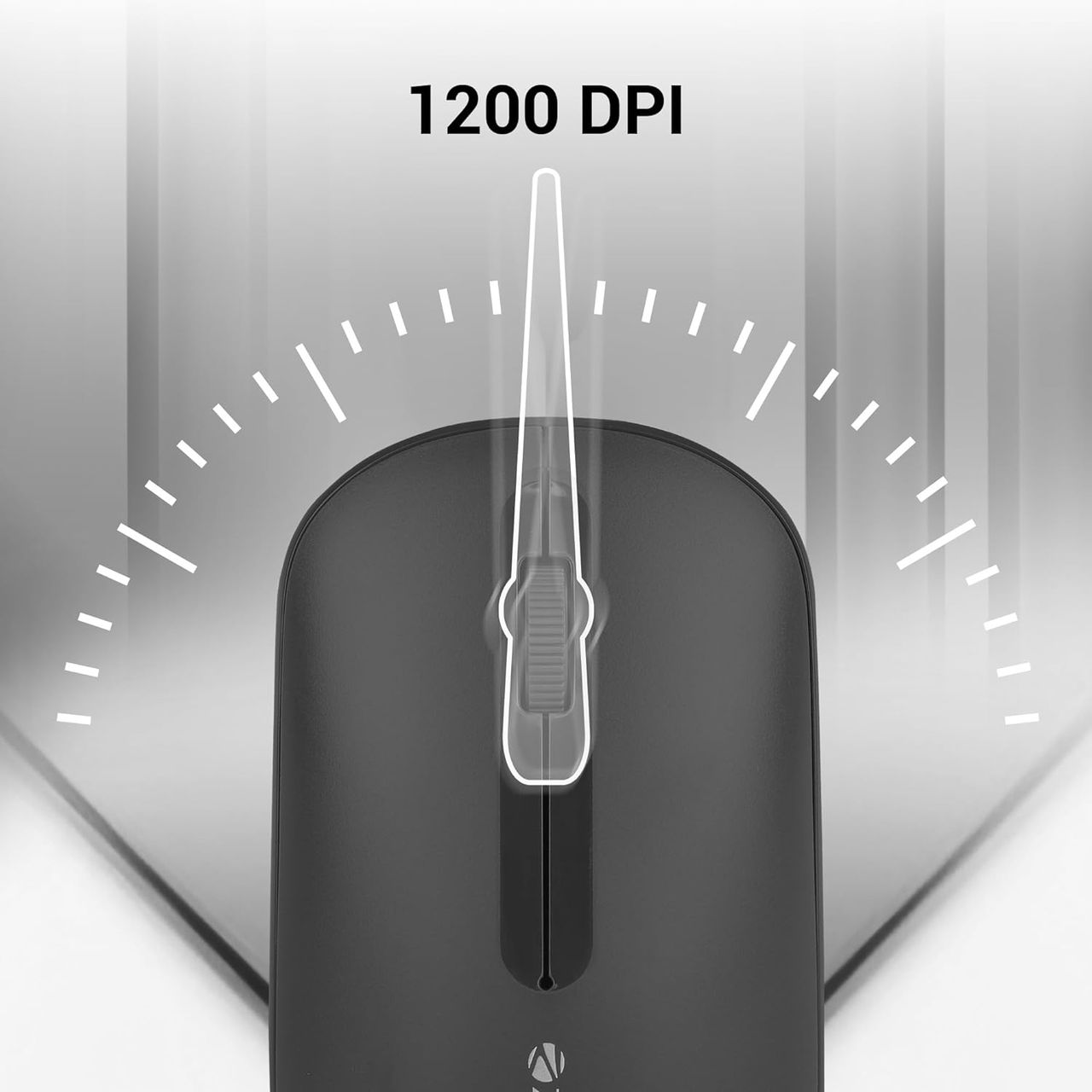 Zeb Pulse Wireless Mouse, Multi Connectivity, Dual Bt, 2.4Ghz, 1200 Dpi Comfortable & Light (Black)