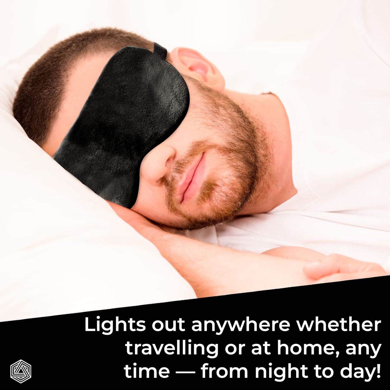 Boldfit Eye Mask For Sleeping With Adjustable Strap Super Soft - Grey