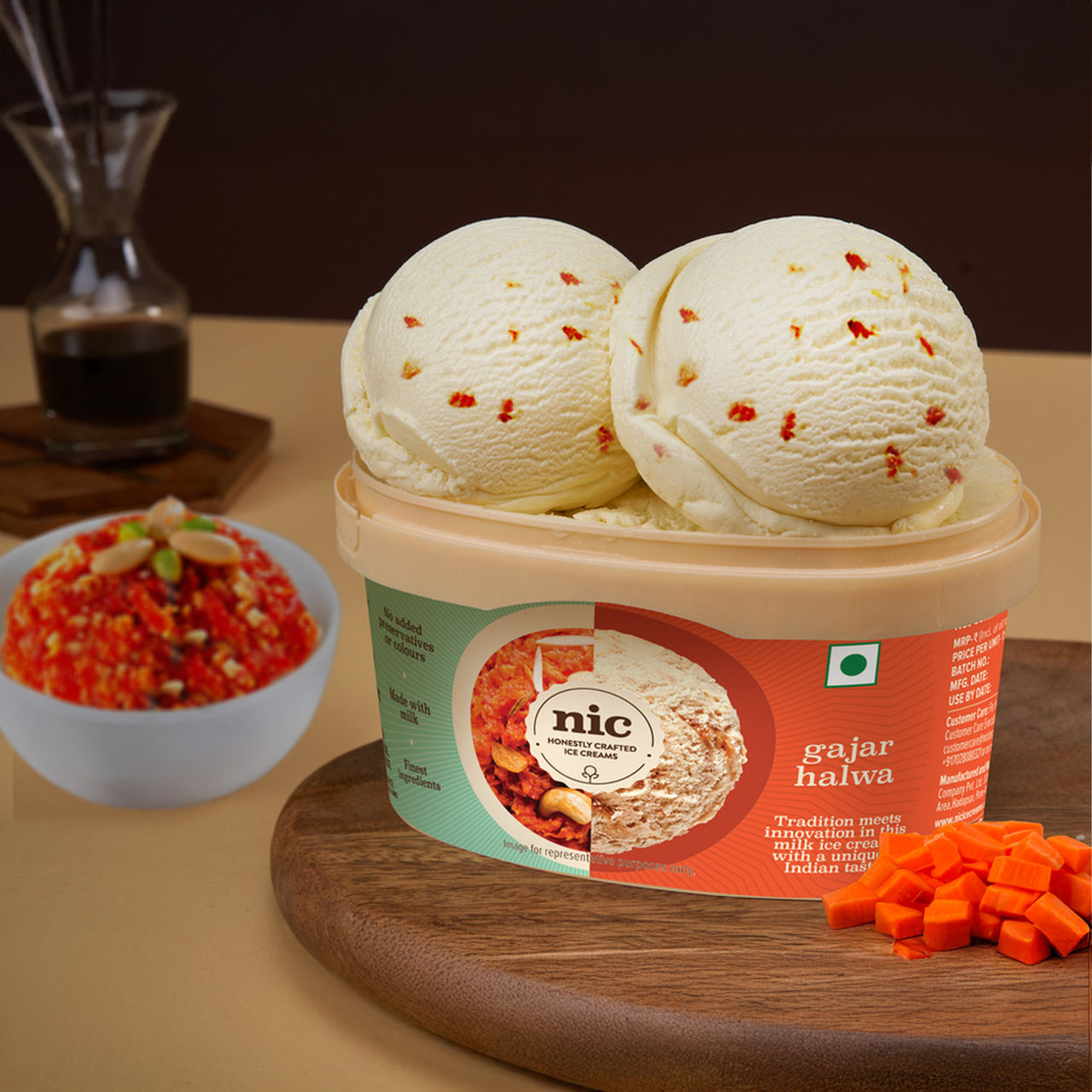 Nic Gajar Halwa Ice Cream Tub