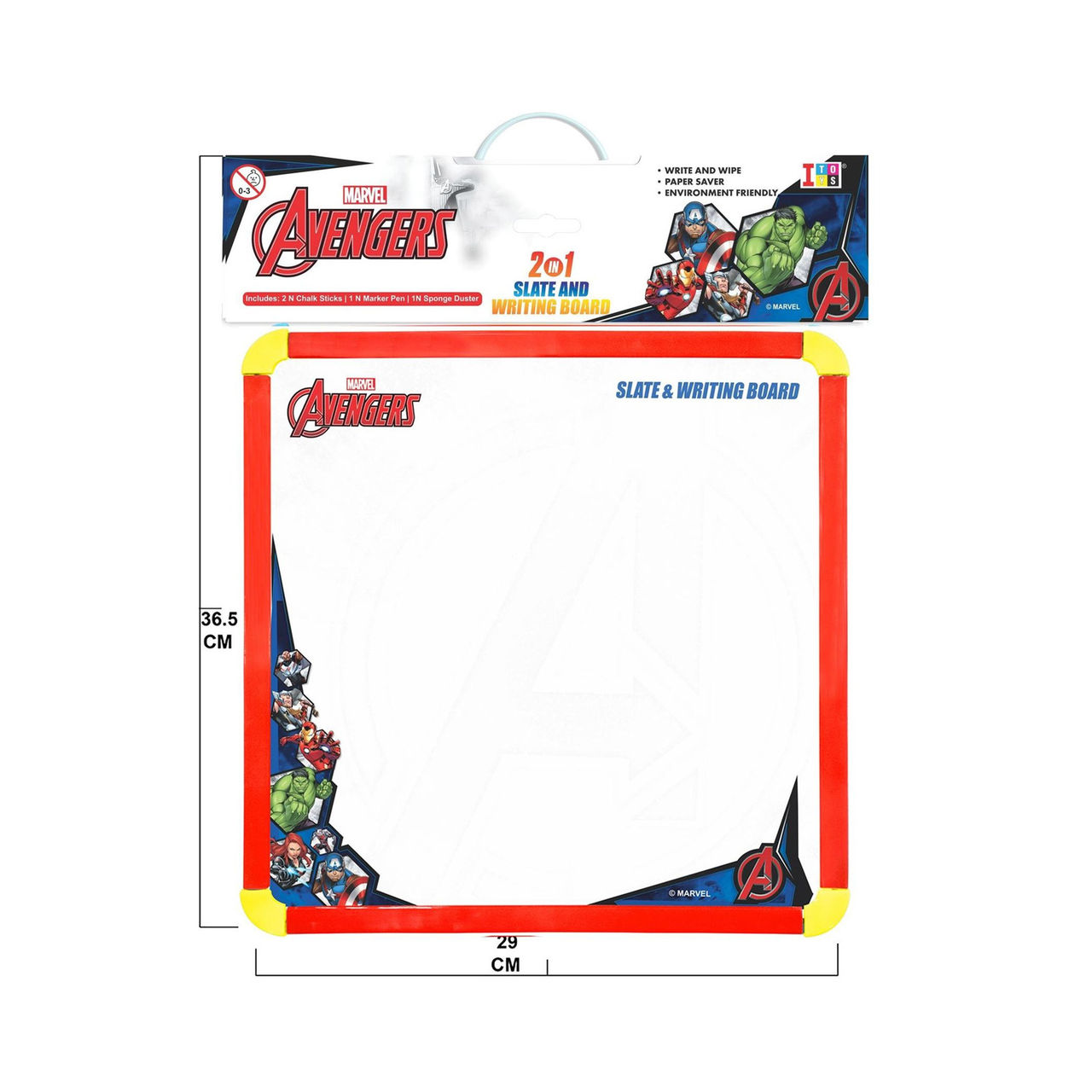 2 In 1 Slate & Writing Board-Avenger (Assorted) 0xc0035f9978 (Assorted)