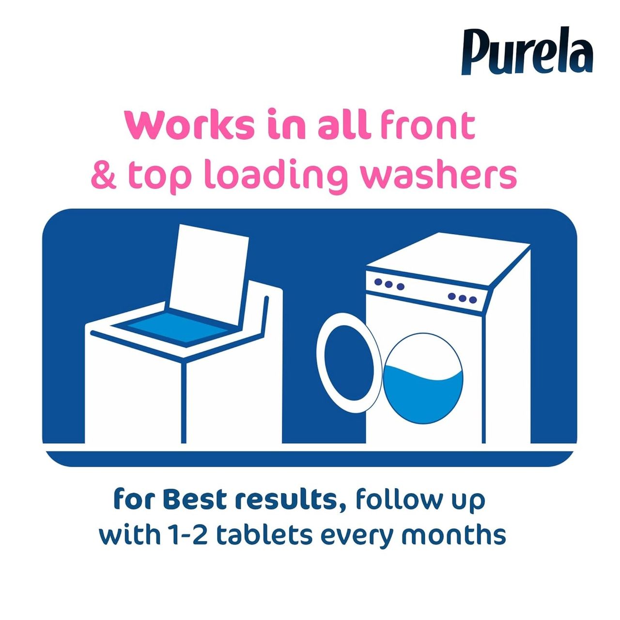 Purela Washing Machine Cleaner | Descaler For Front Load and Top Load