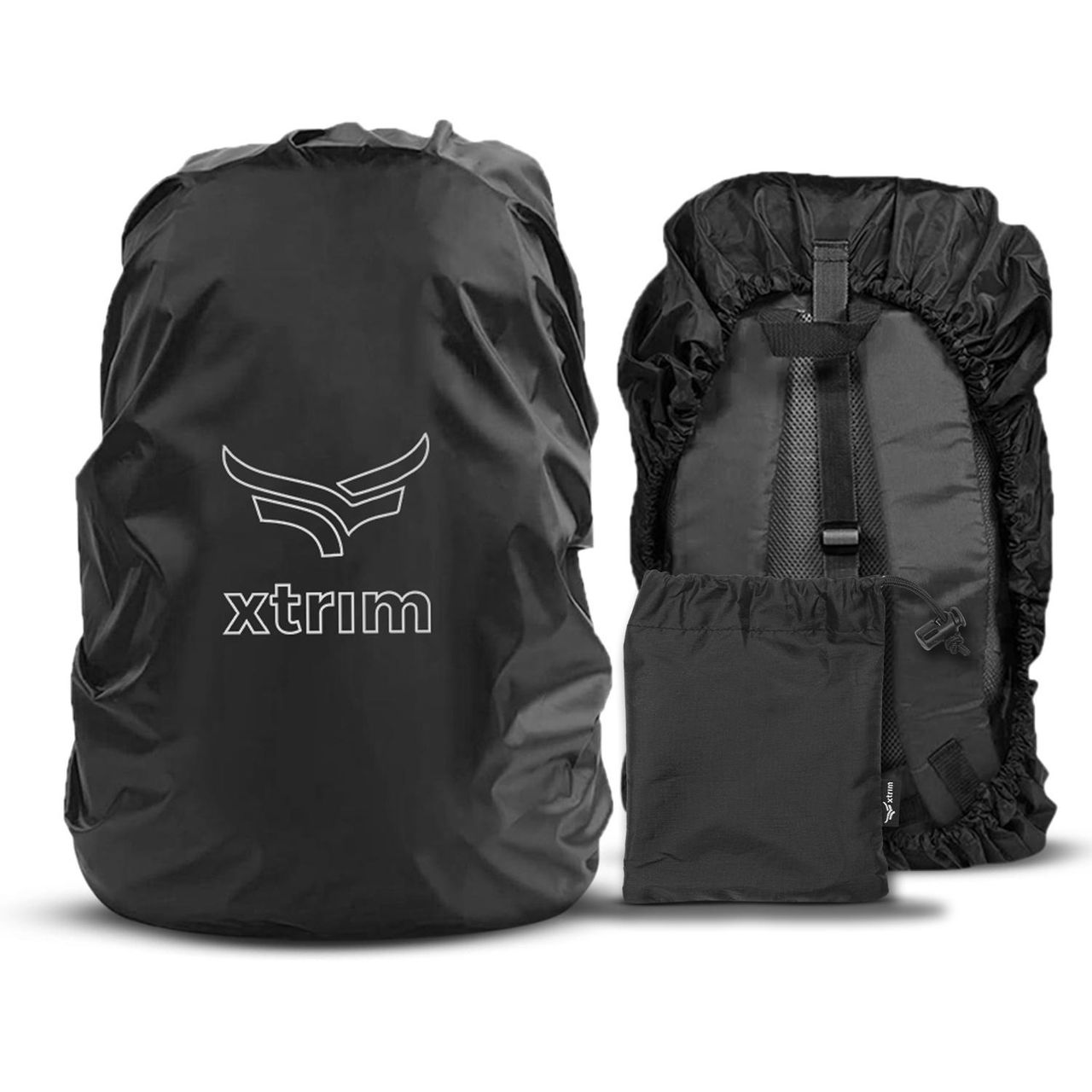 Xtrim Rain & Dust Proof Protector for Backpacks |Upto 40 L, for Trekking & Camping |Black