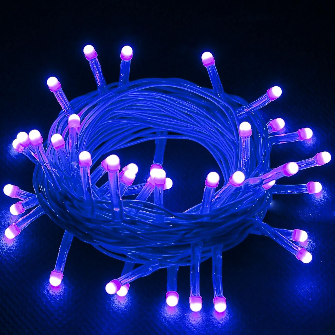 Lexton 36 Feet Long 40 LED Power Pixel Serial String/Fairy Light | Plug Sourced|Pack of 1 Blue
