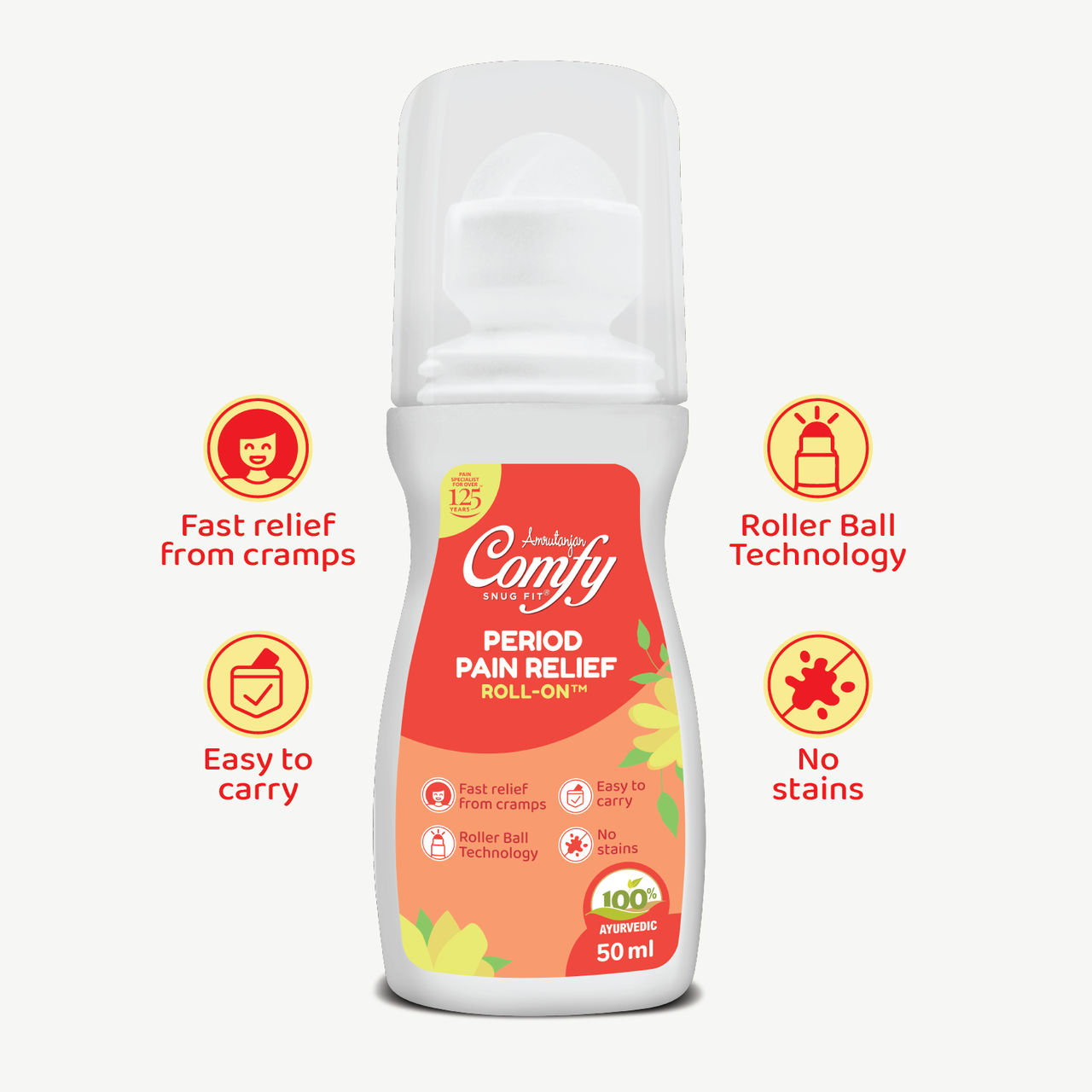 Amrutanjan Comfy Period Pain Relief Roll-On