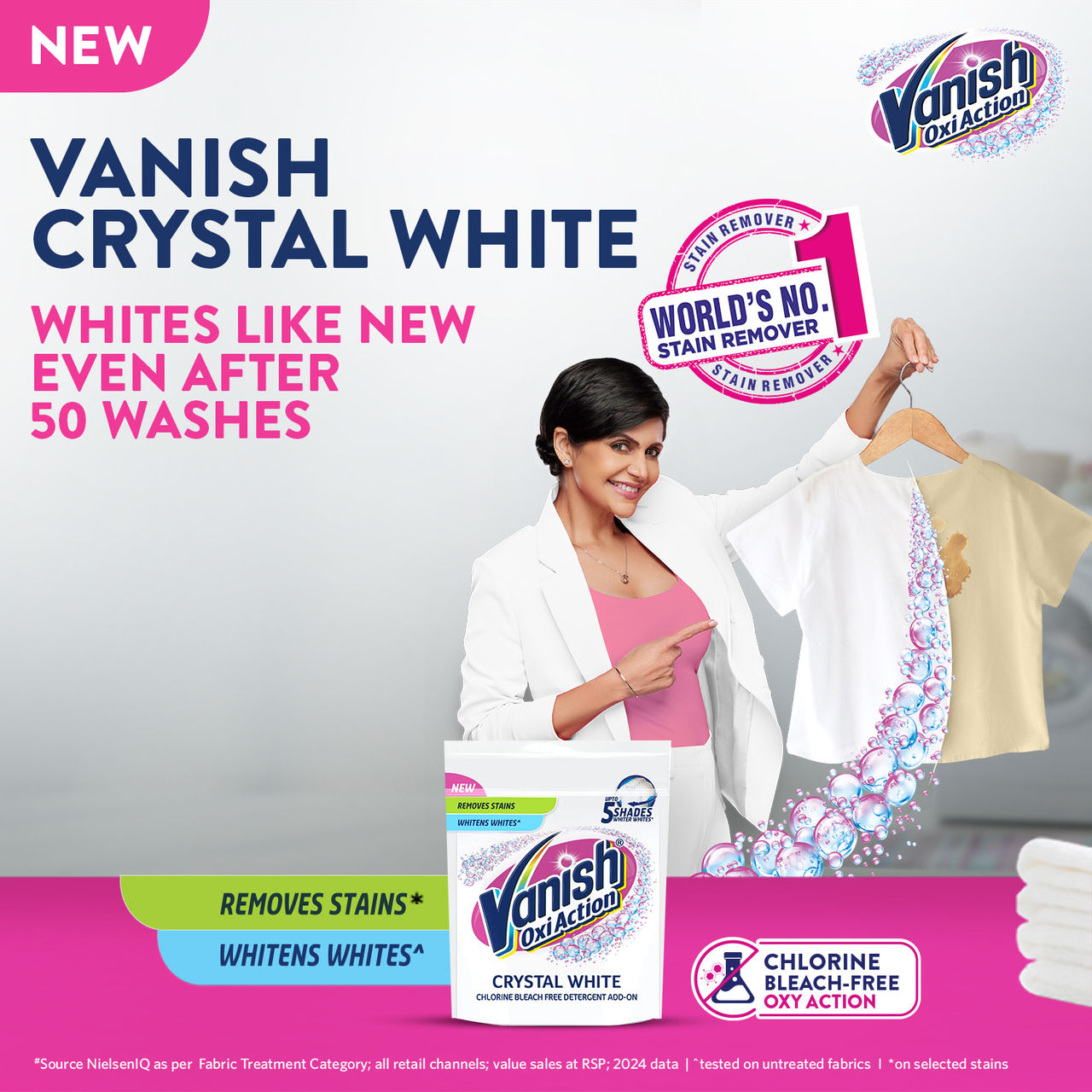 Vanish WHite Detergent Powder | Chlorine Bleach Free