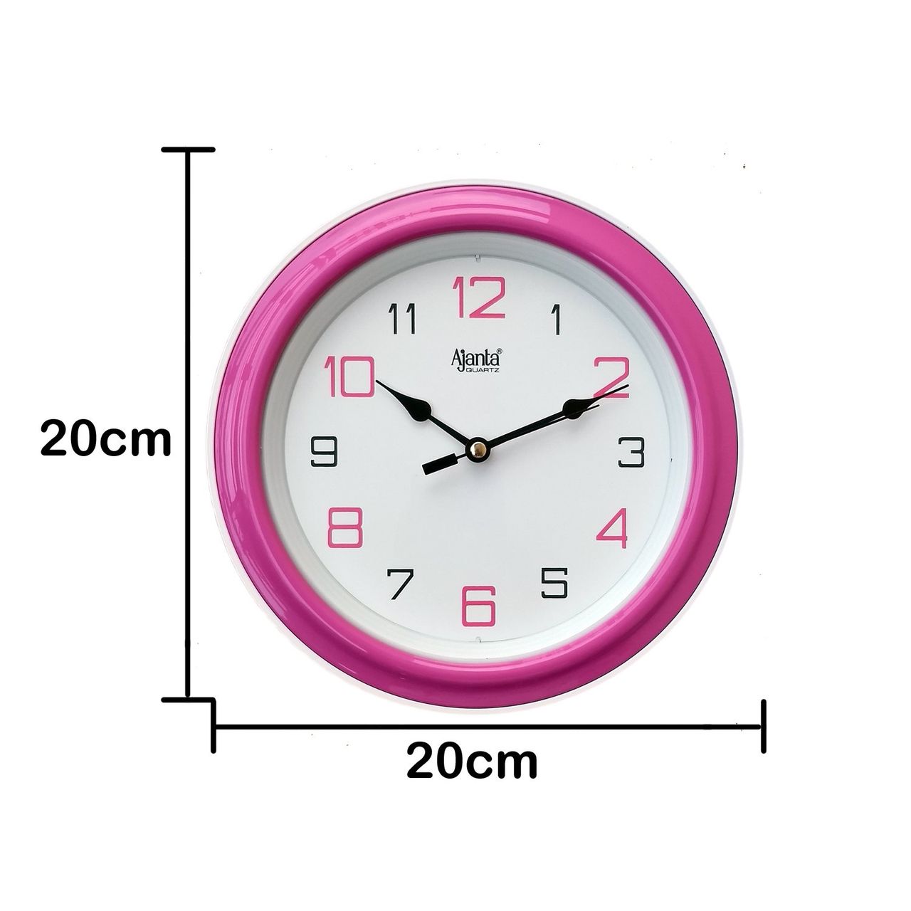 Ajanta Abstract Plastic Round Analog Wall Clock (20.5 x 20.5 x 3.5 cm | Pink)