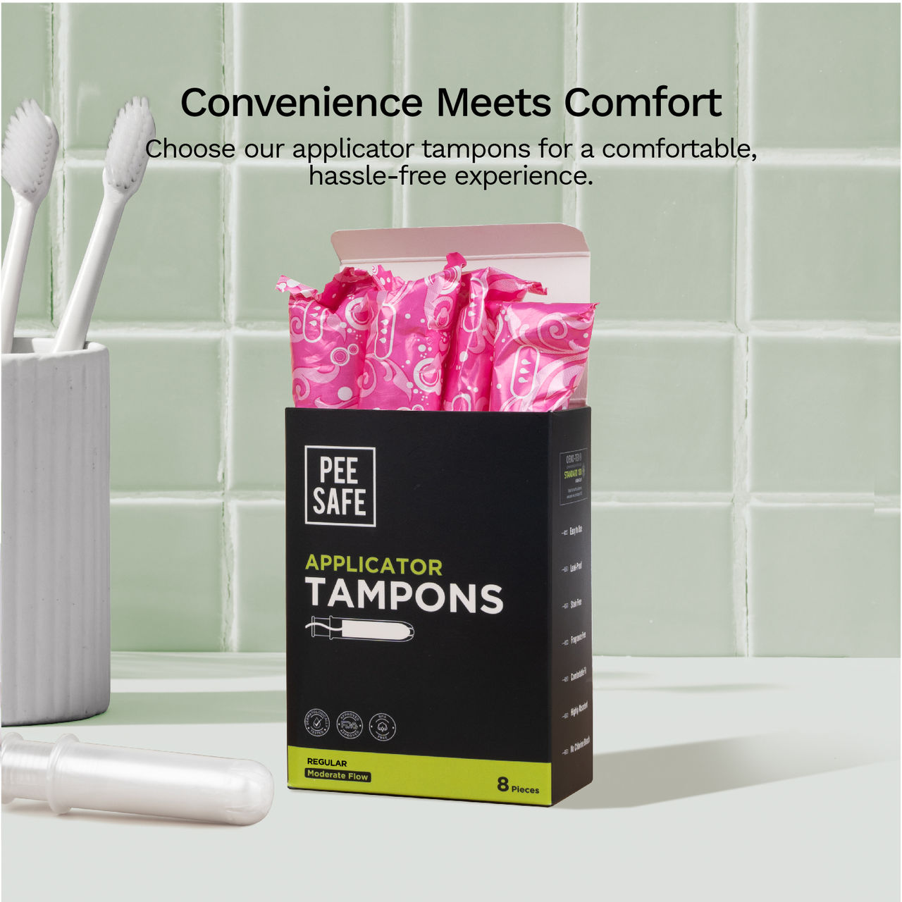 Pee Safe Applicator Tampons Light Flow - Regular