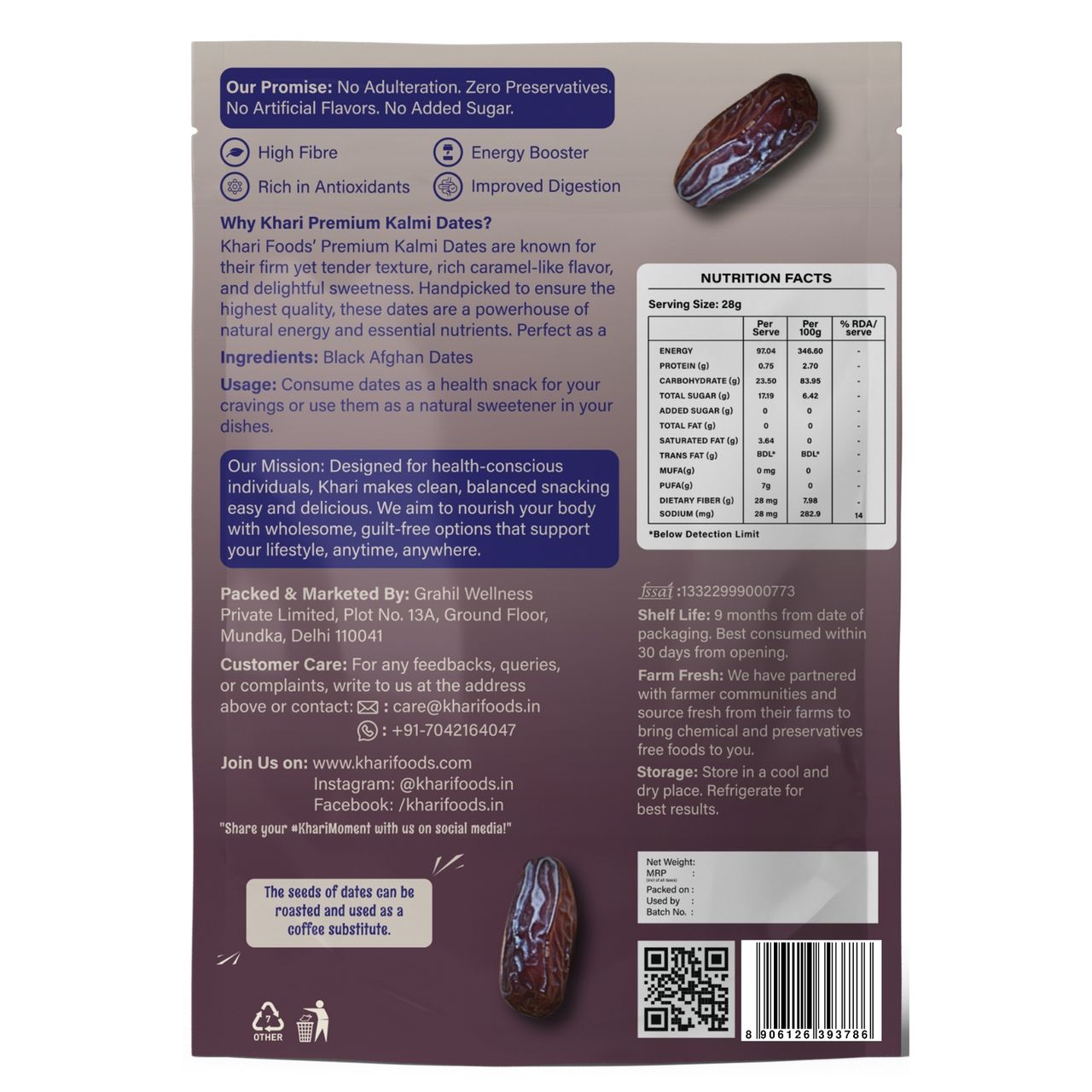Mango Badami(3pc) & Khari Foods Kalmi Dates(250gms) Combo