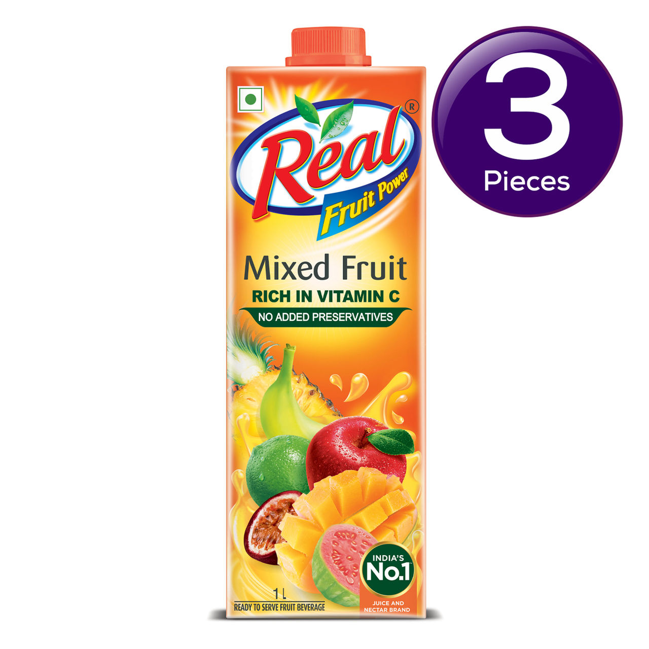 Real Fruit Power Mixed Fruit Juice Tetrapack 1 l Combo